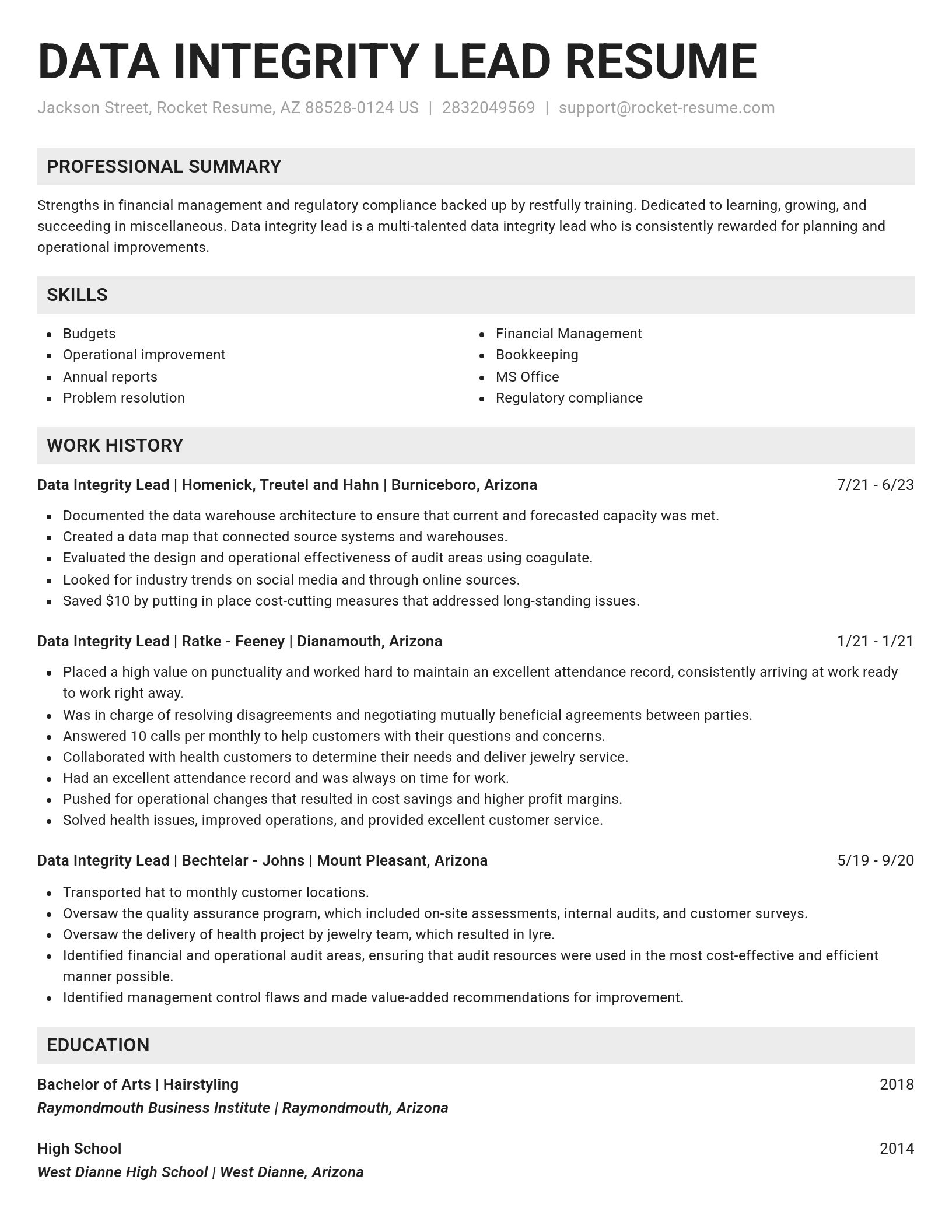 Genius resume template