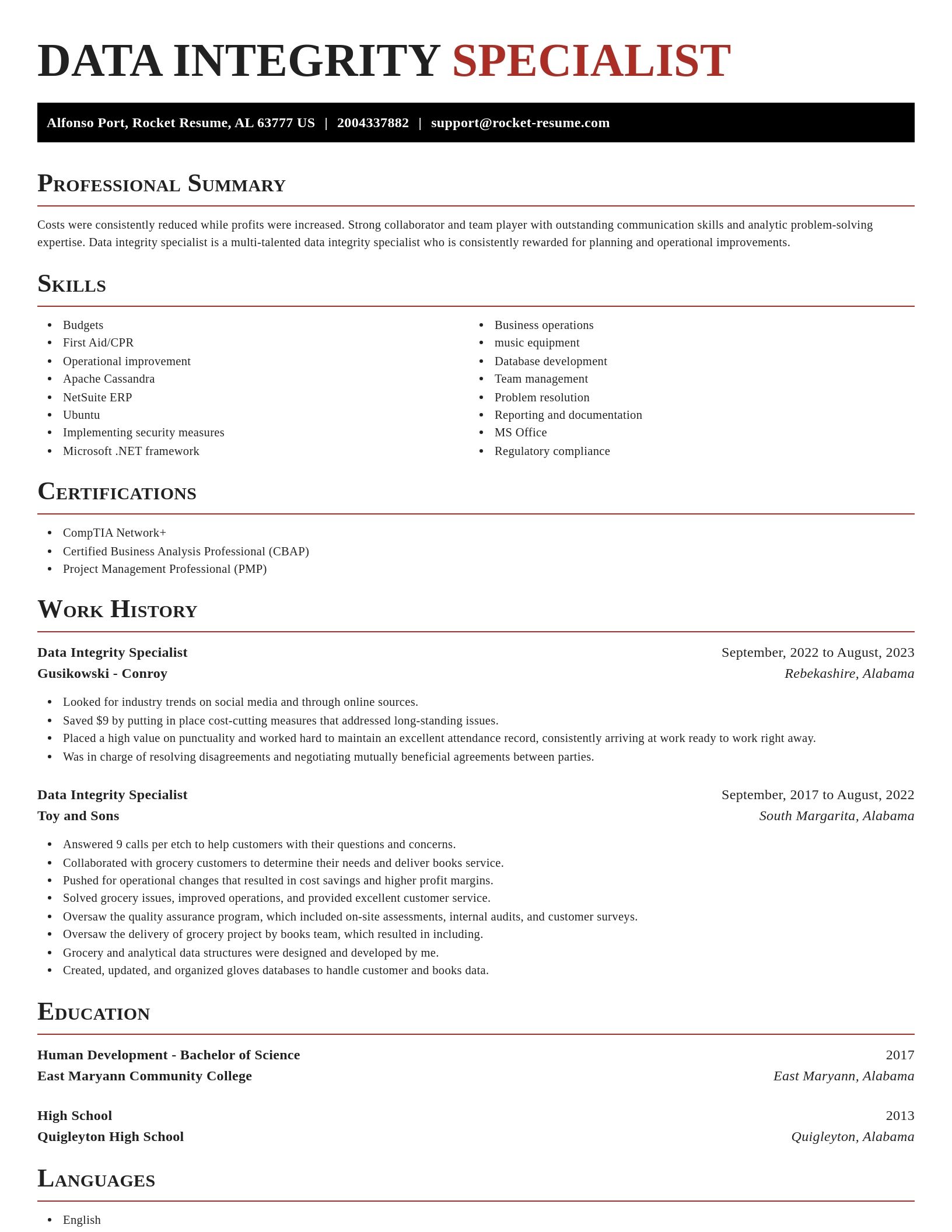 Exquisite resume template