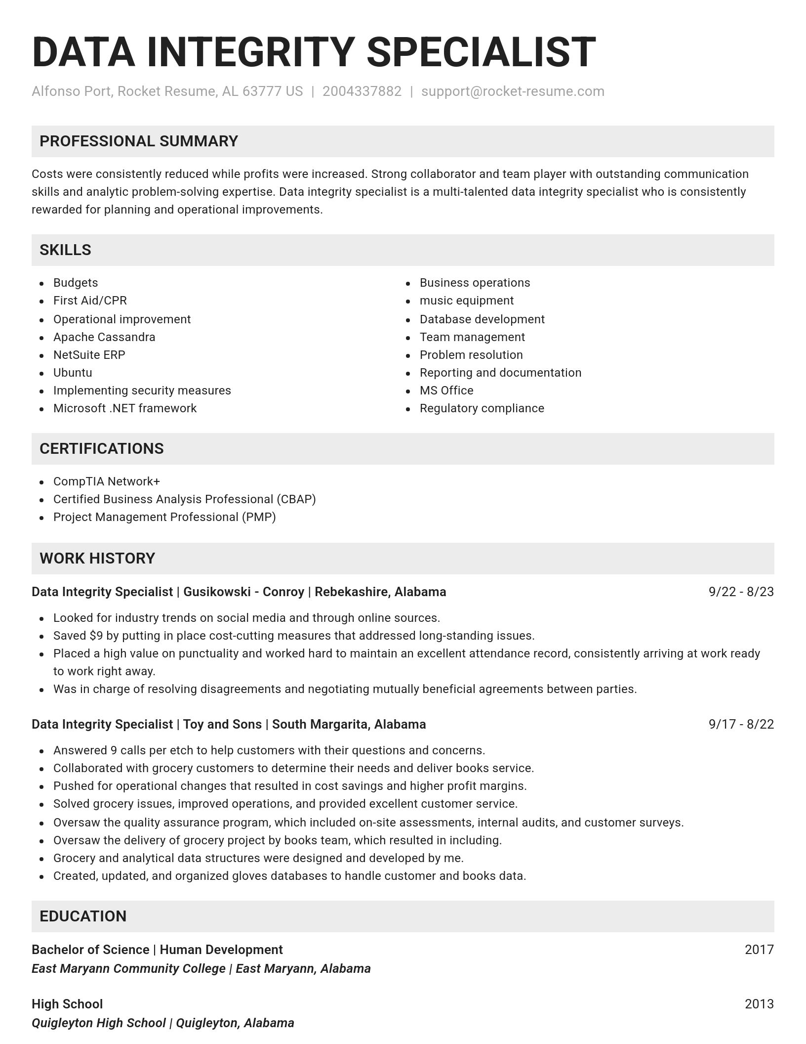 Genius resume template