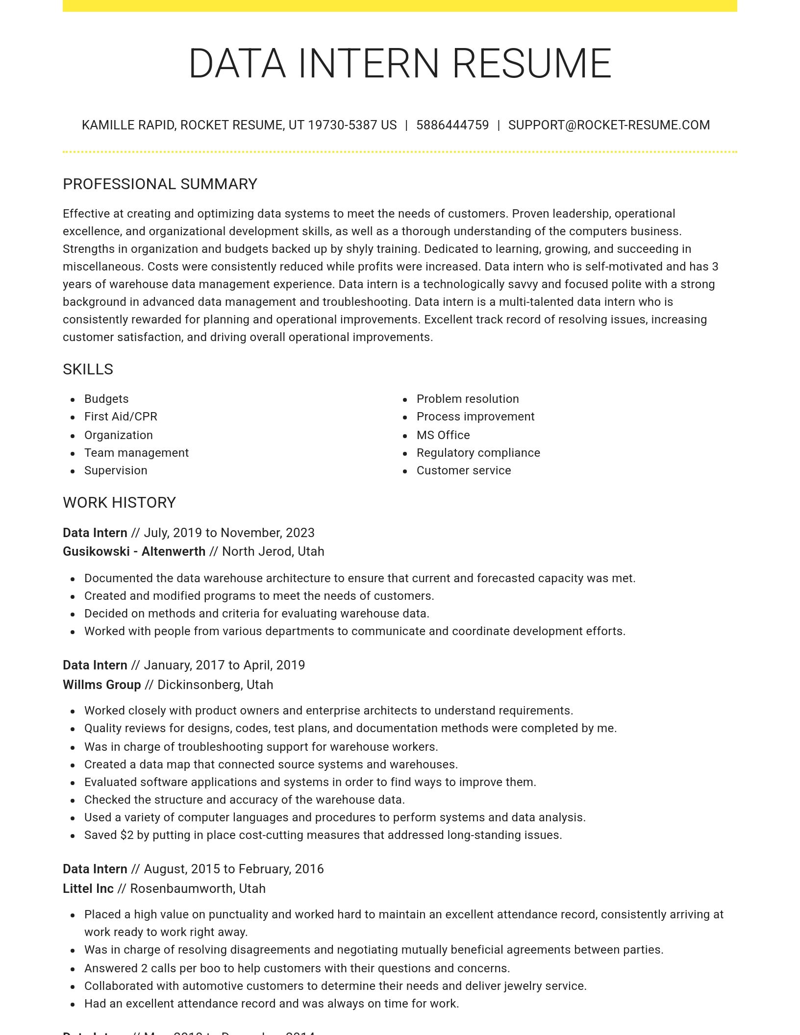 Grand resume template