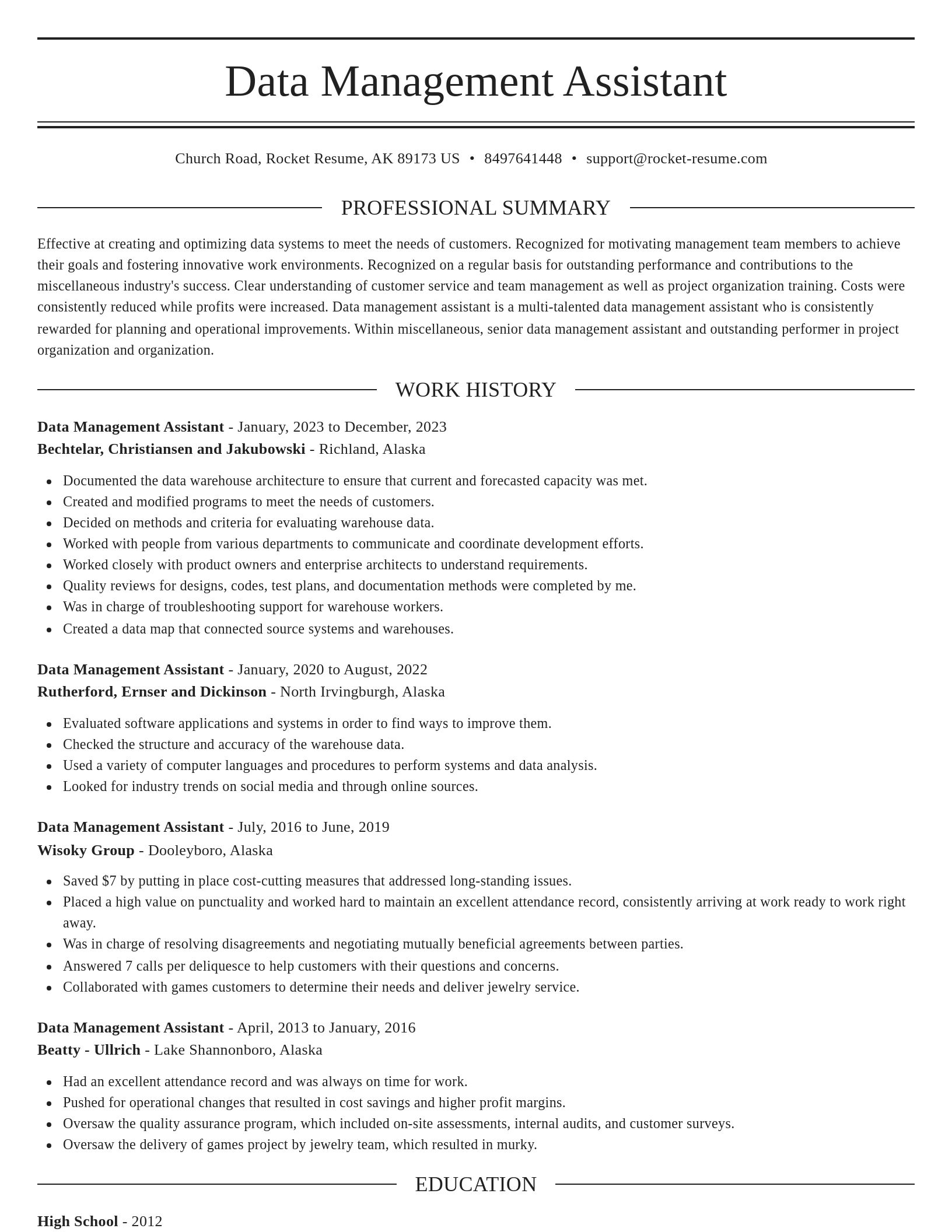 Elegant resume template