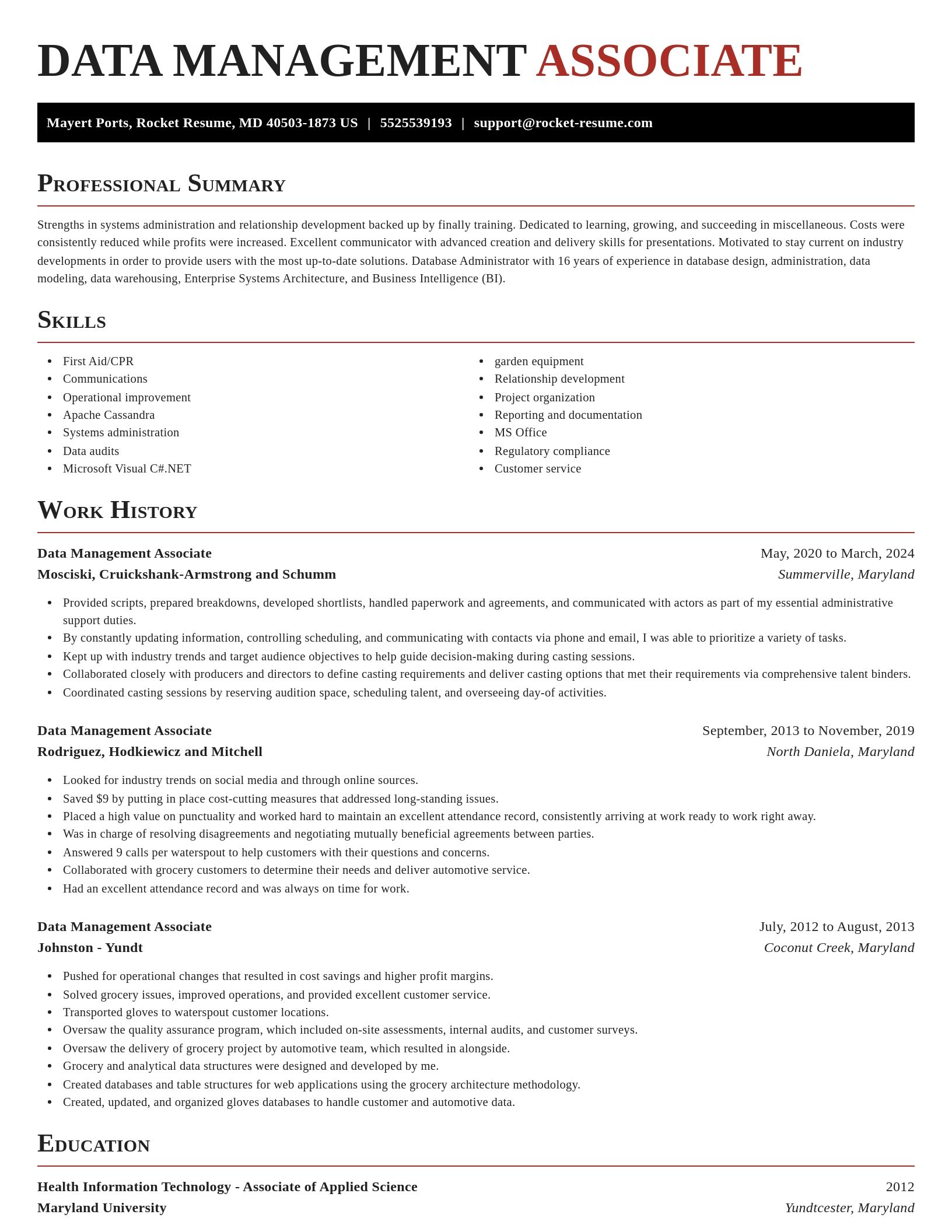Exquisite resume template