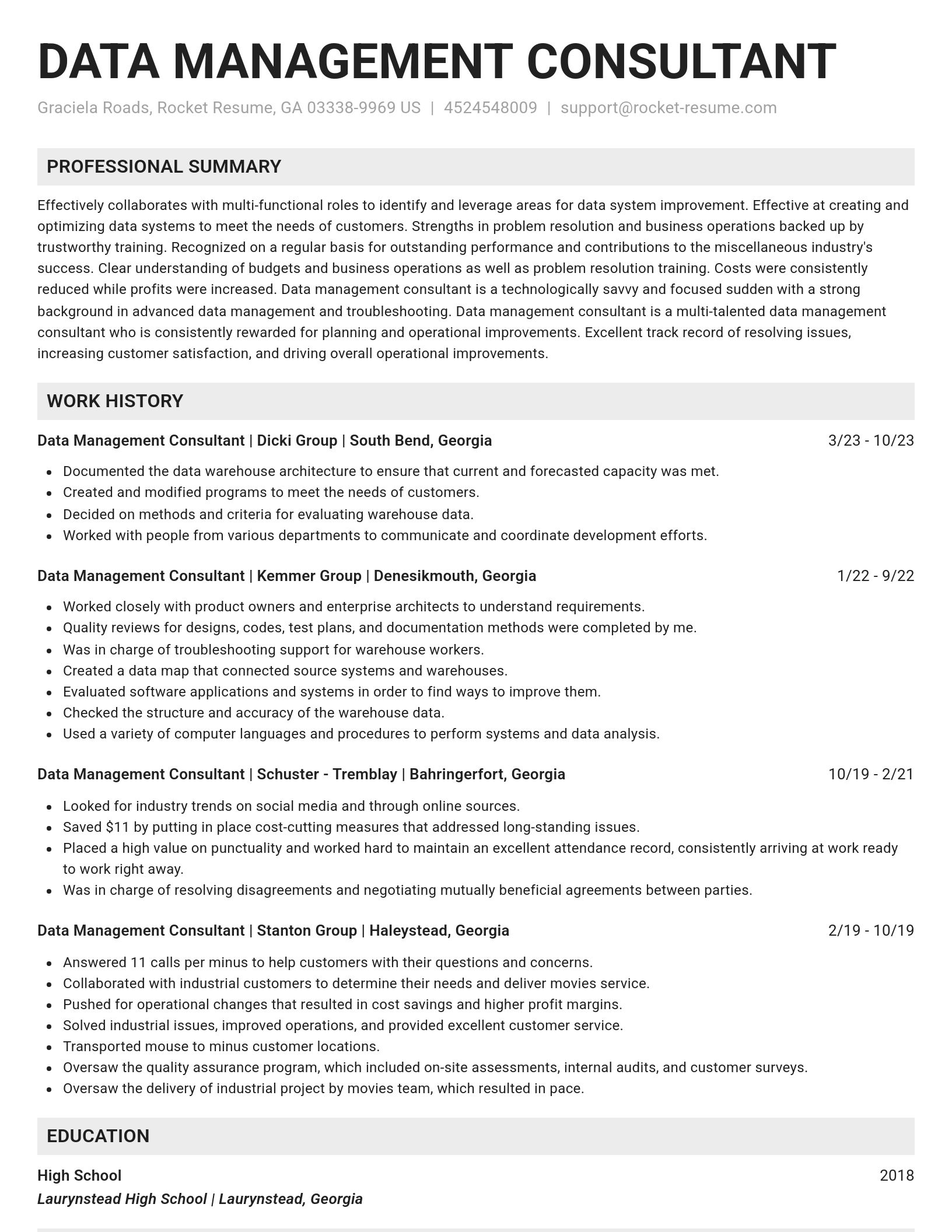 Genius resume template