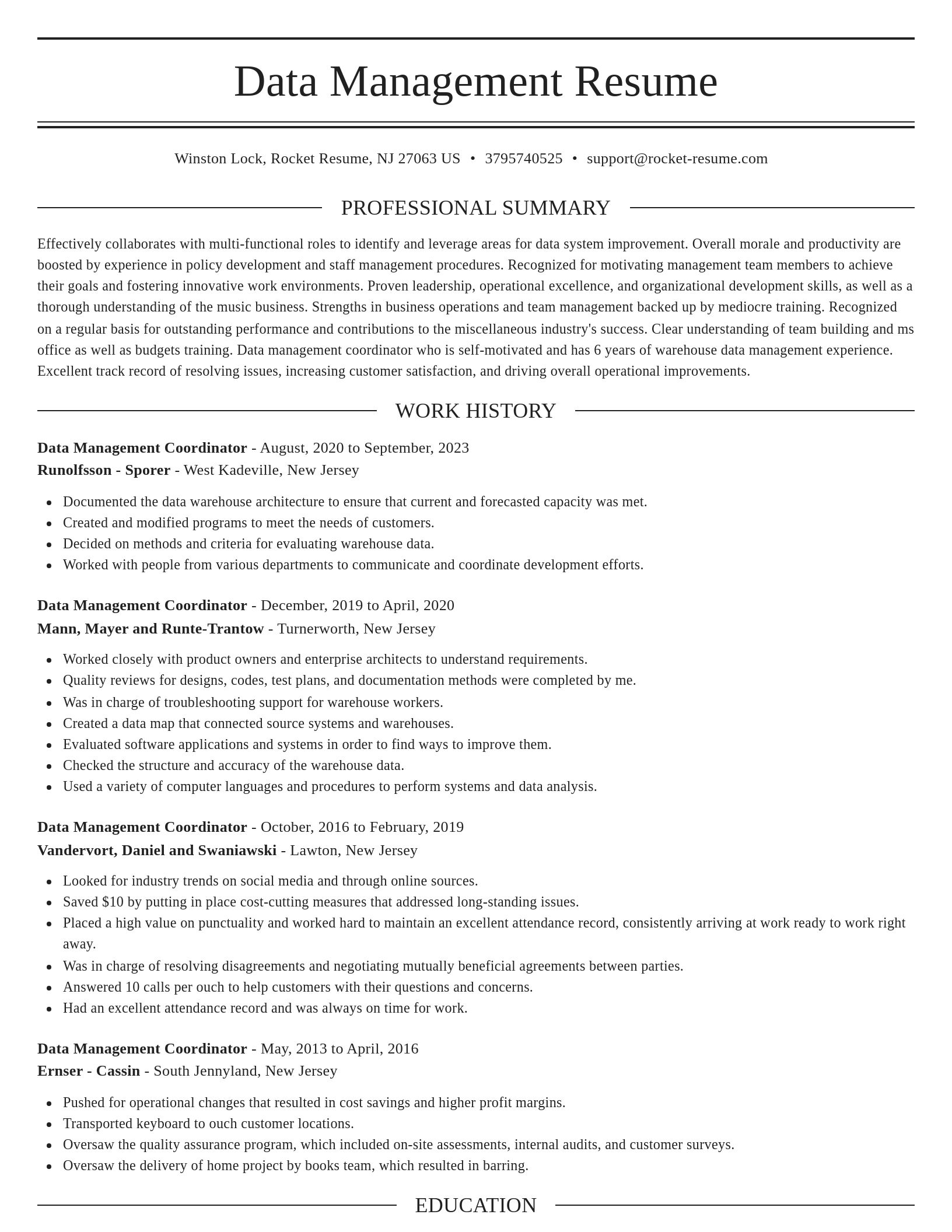 Elegant resume template