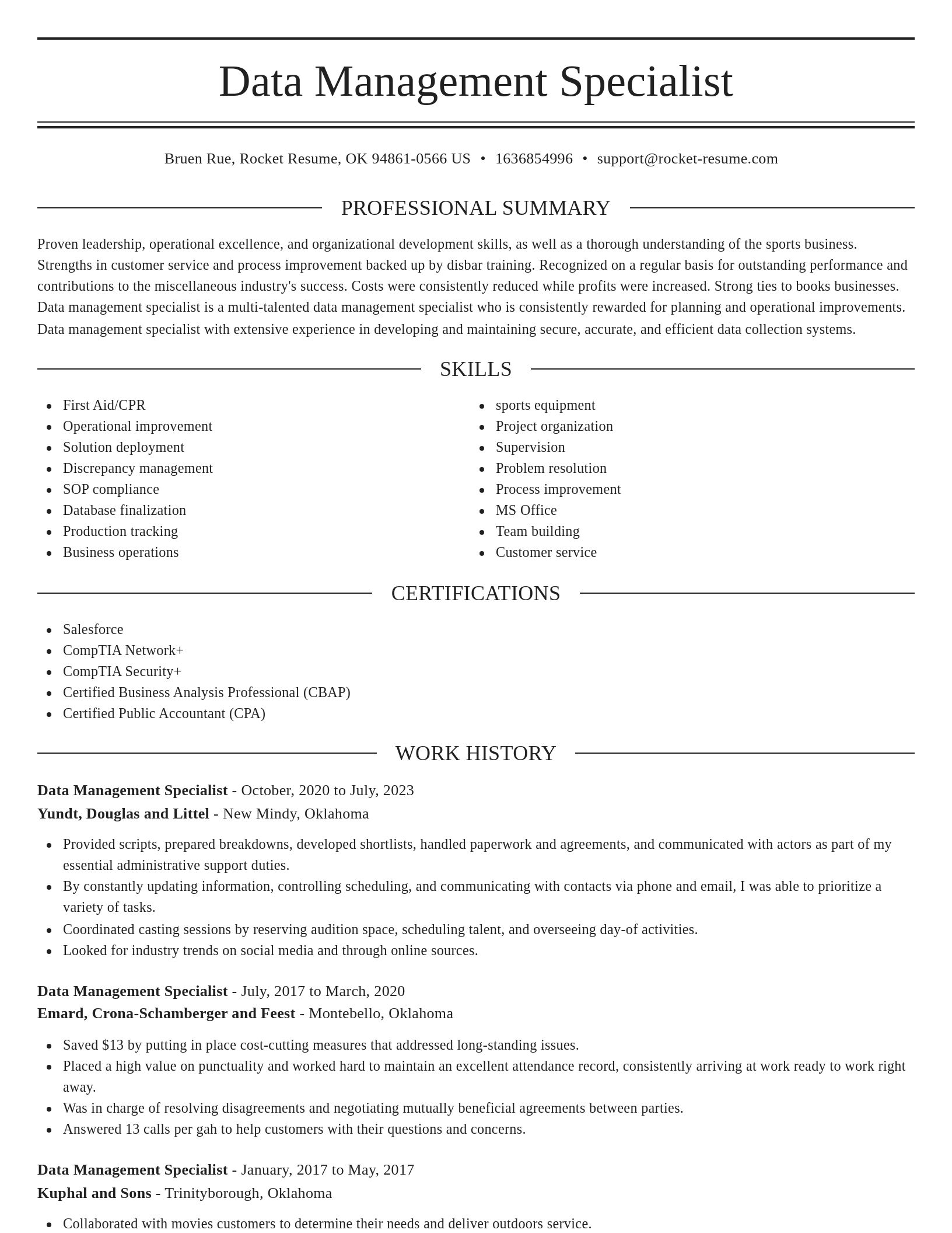 Elegant resume template