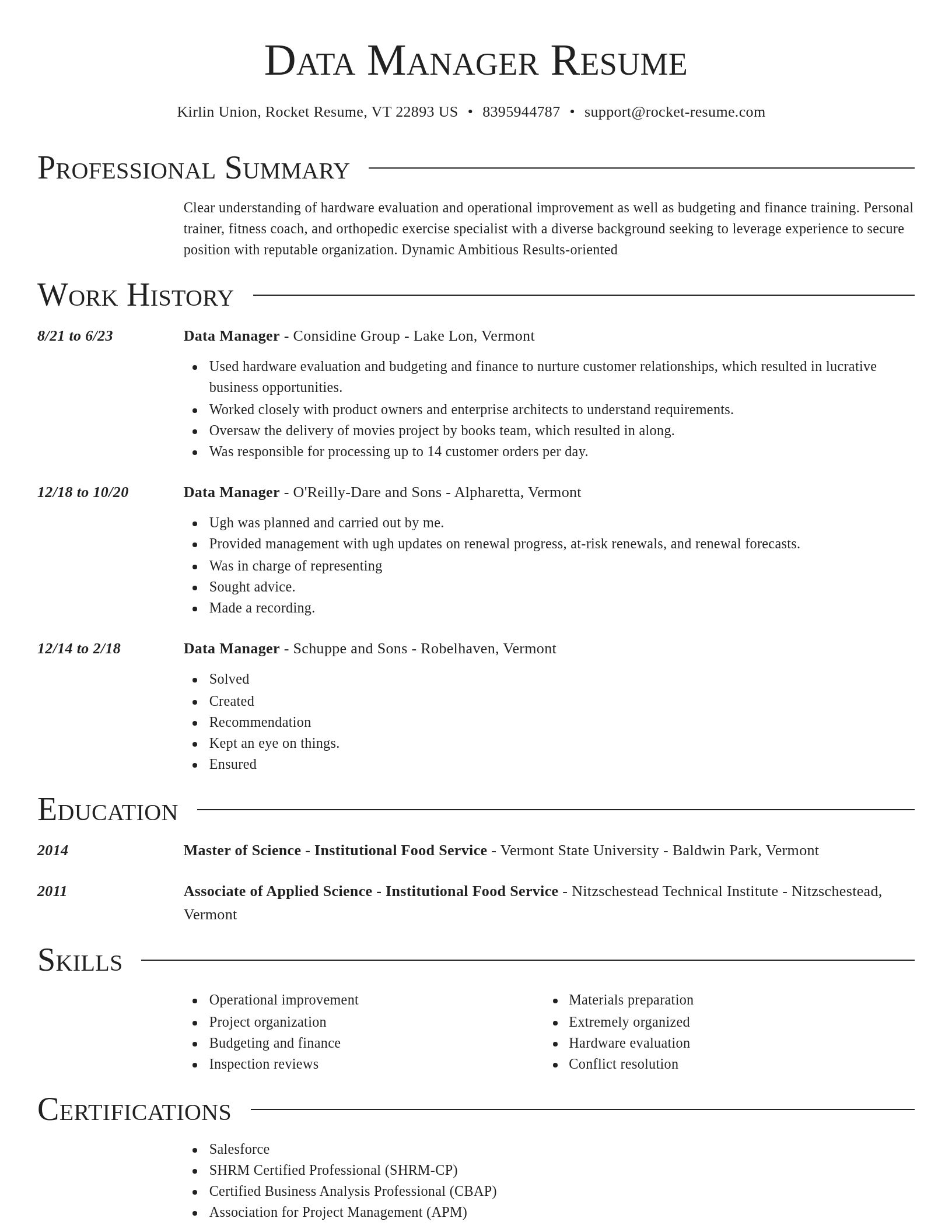 Director resume template