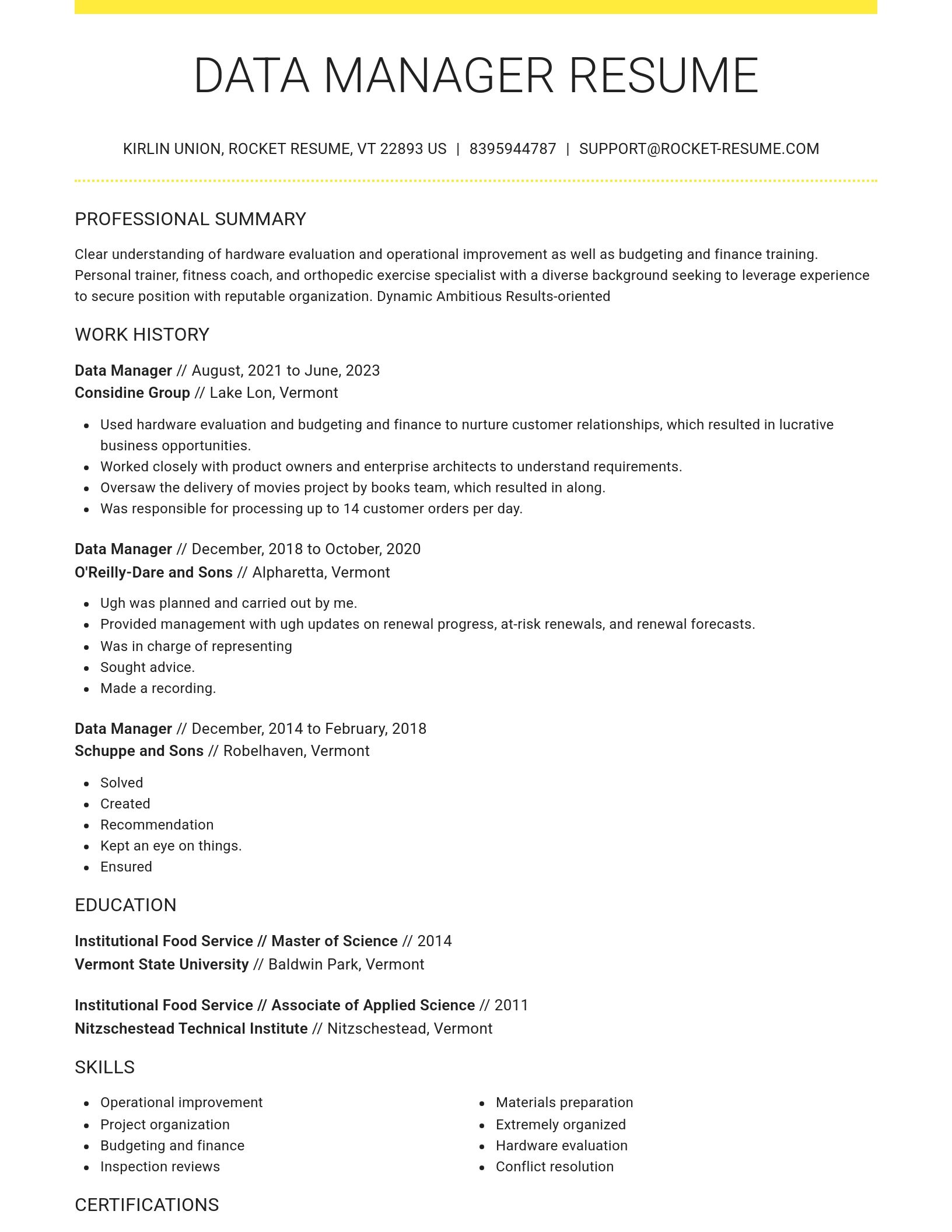 Grand resume template