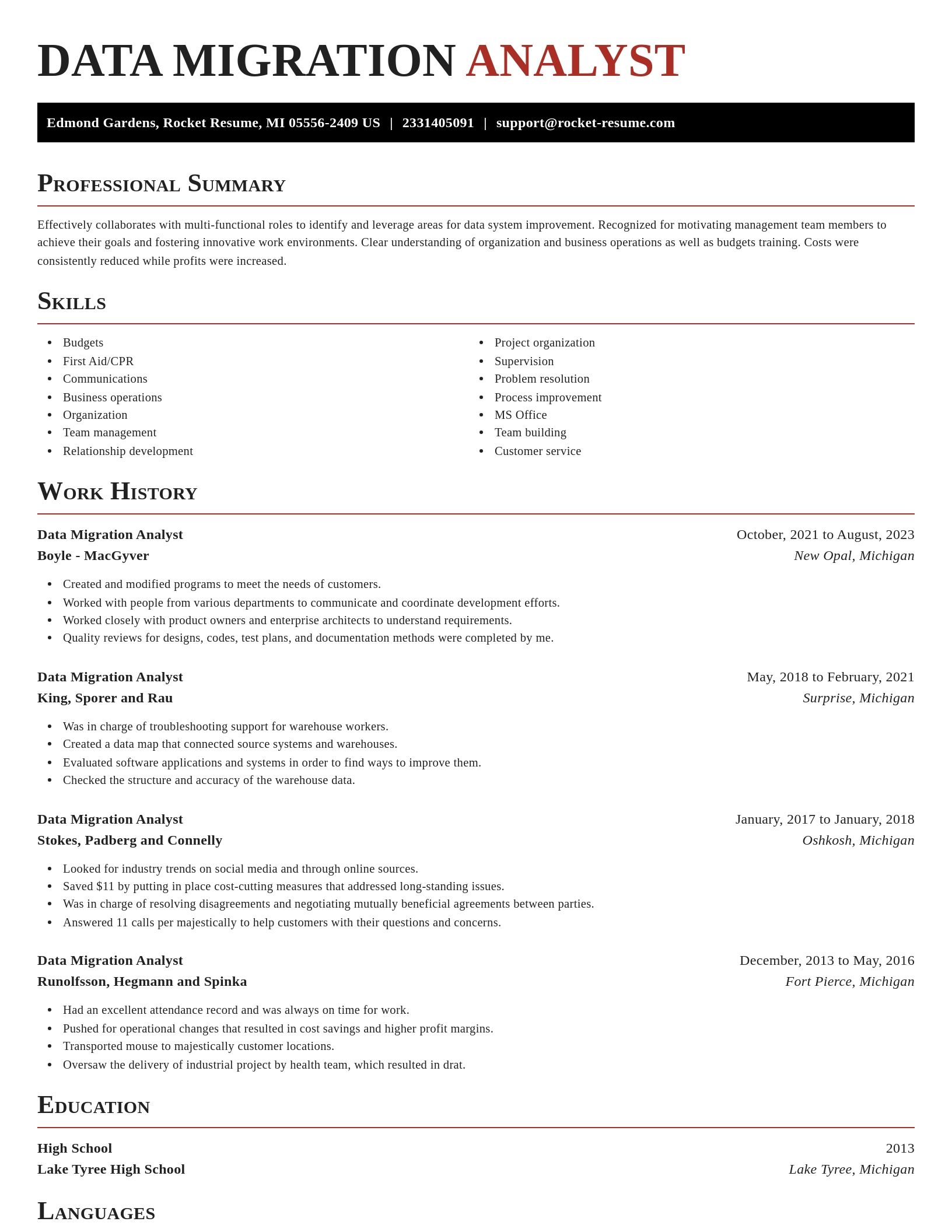 Exquisite resume template
