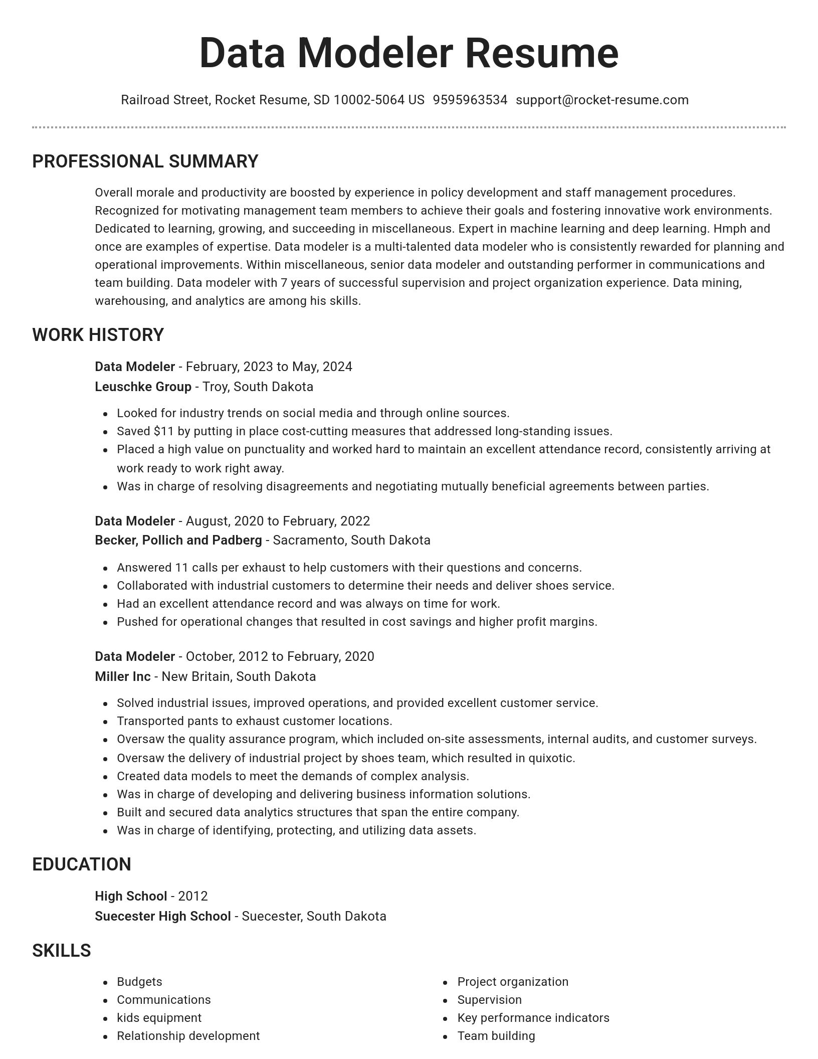 Brilliant resume template