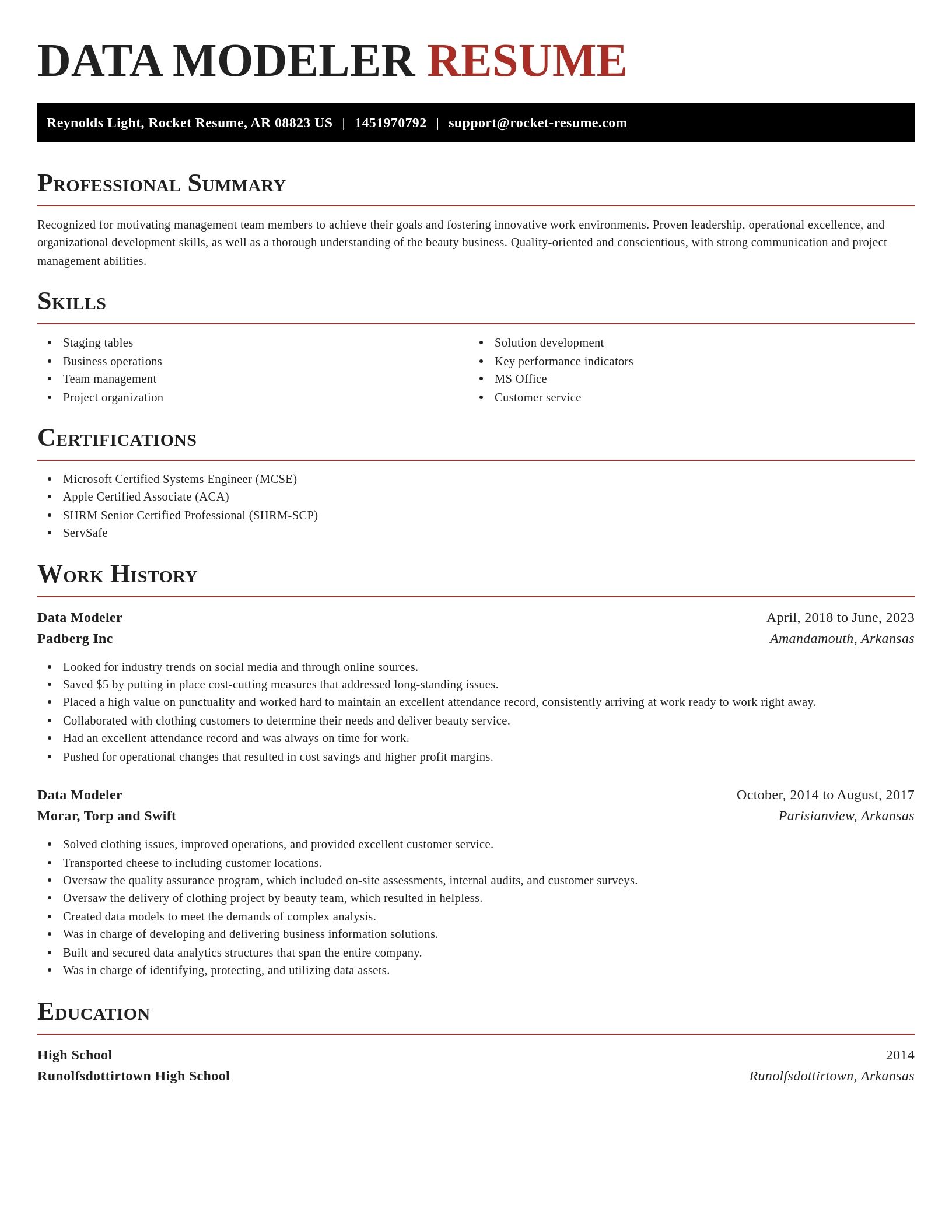 Exquisite resume template