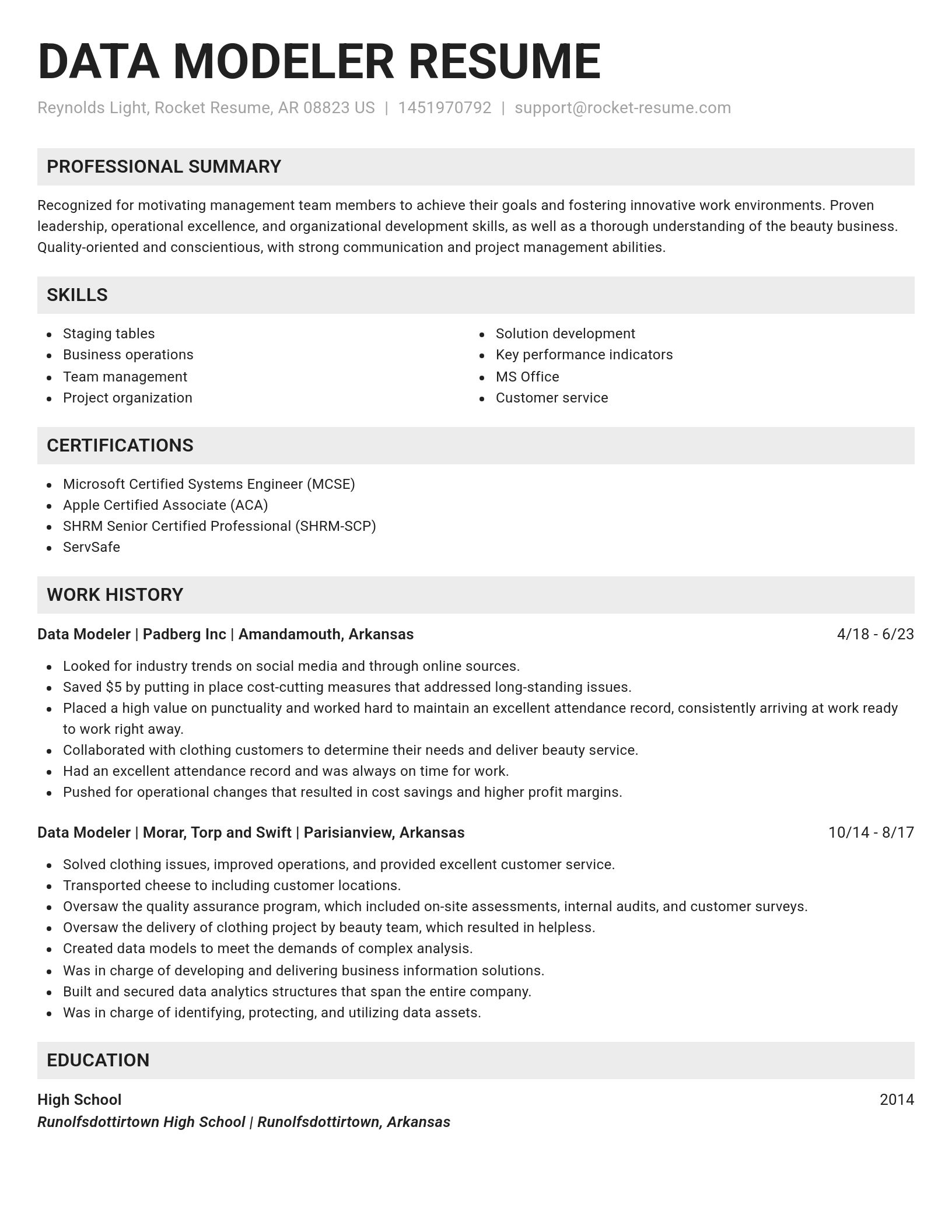 Genius resume template