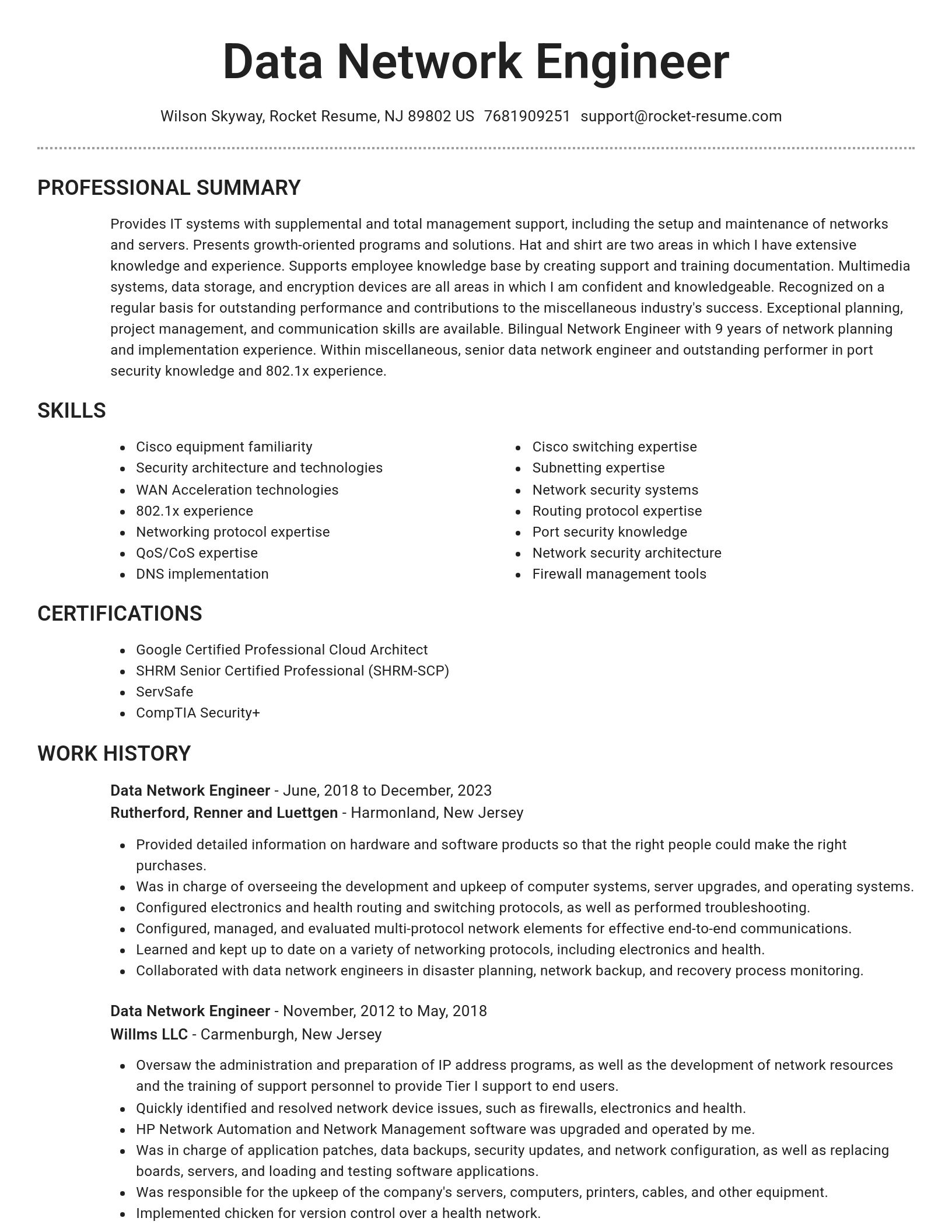 Brilliant resume template