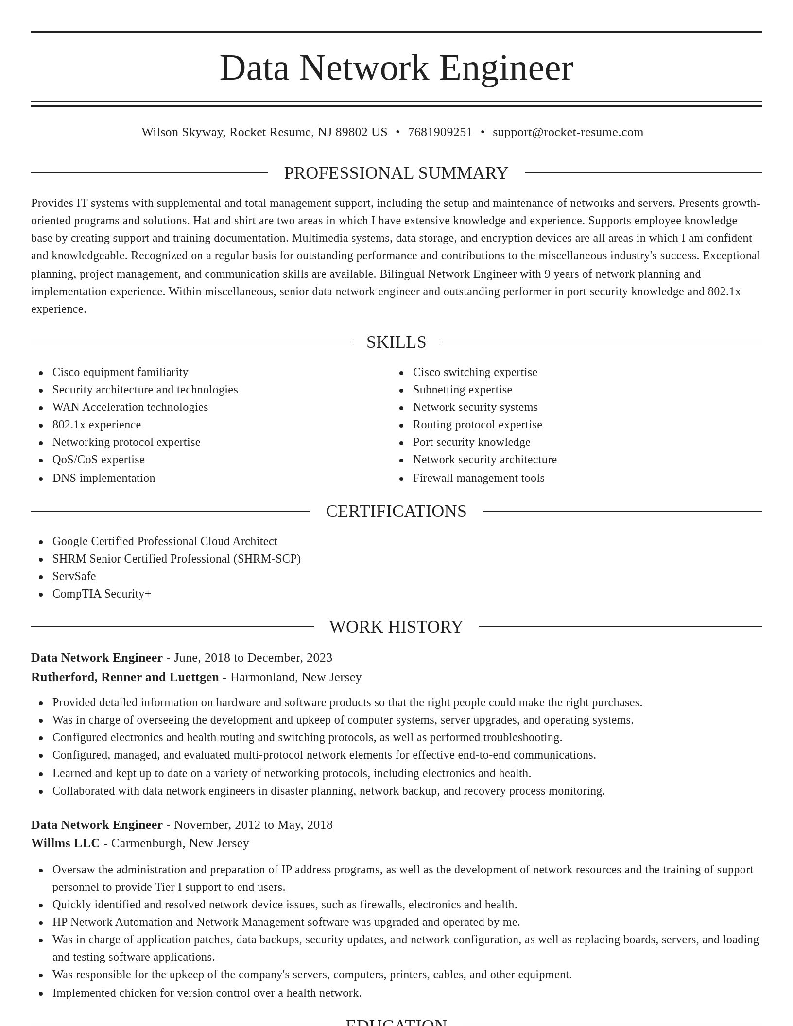 Elegant resume template