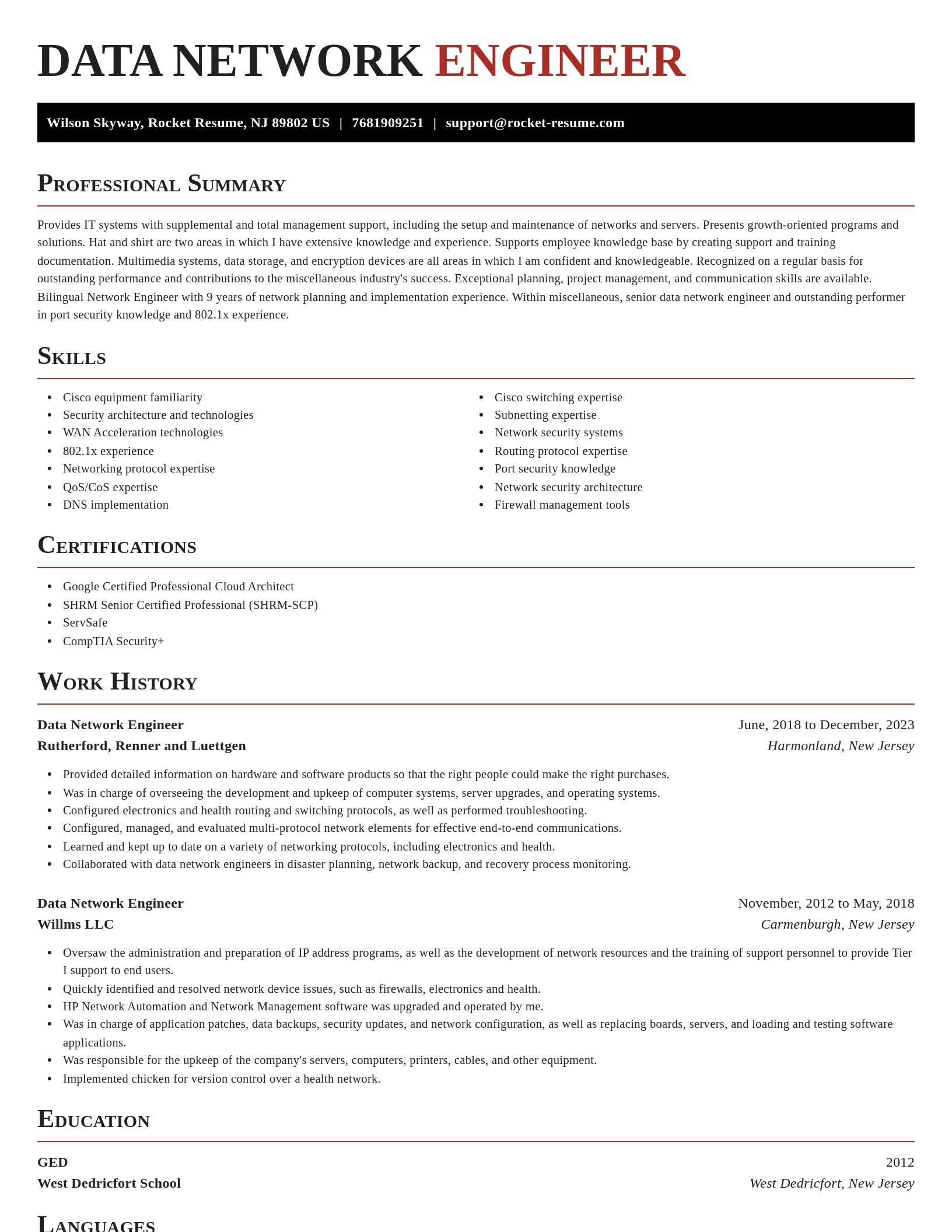 Exquisite resume template