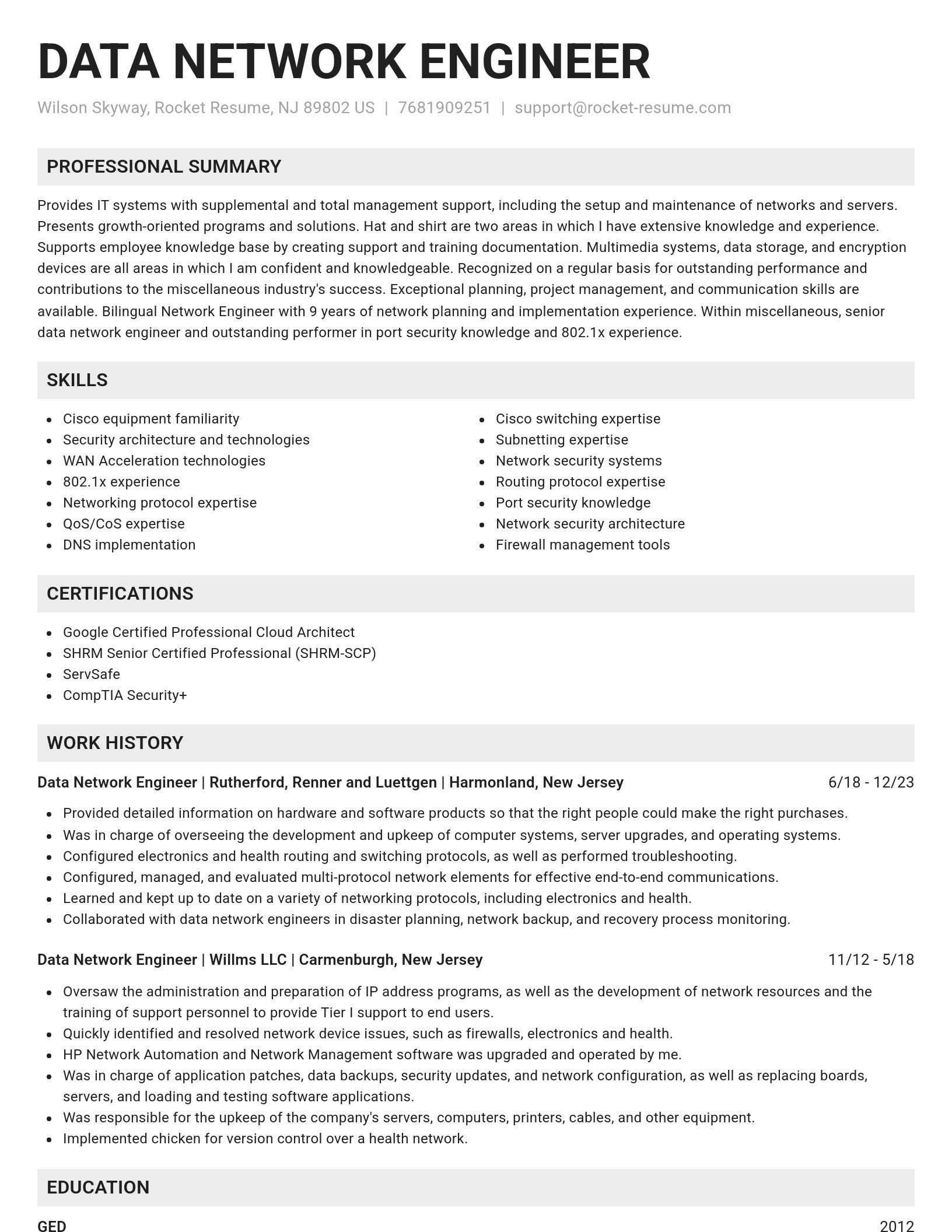 Genius resume template