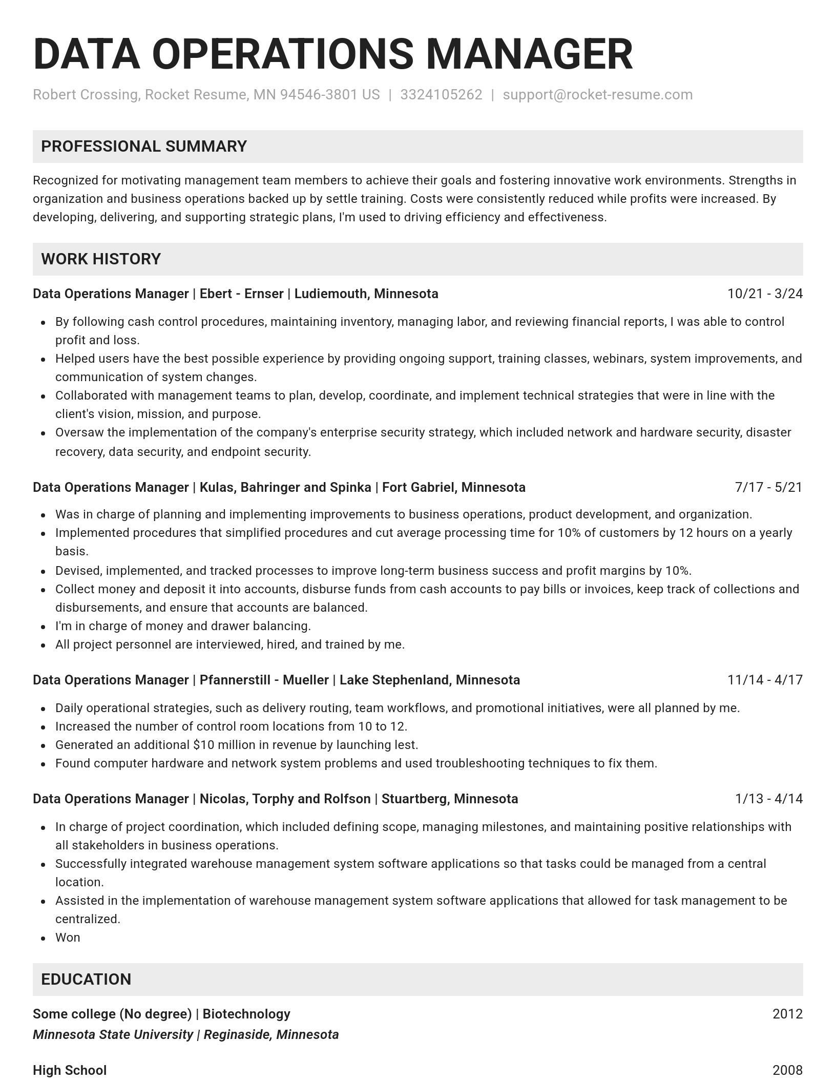 Genius resume template