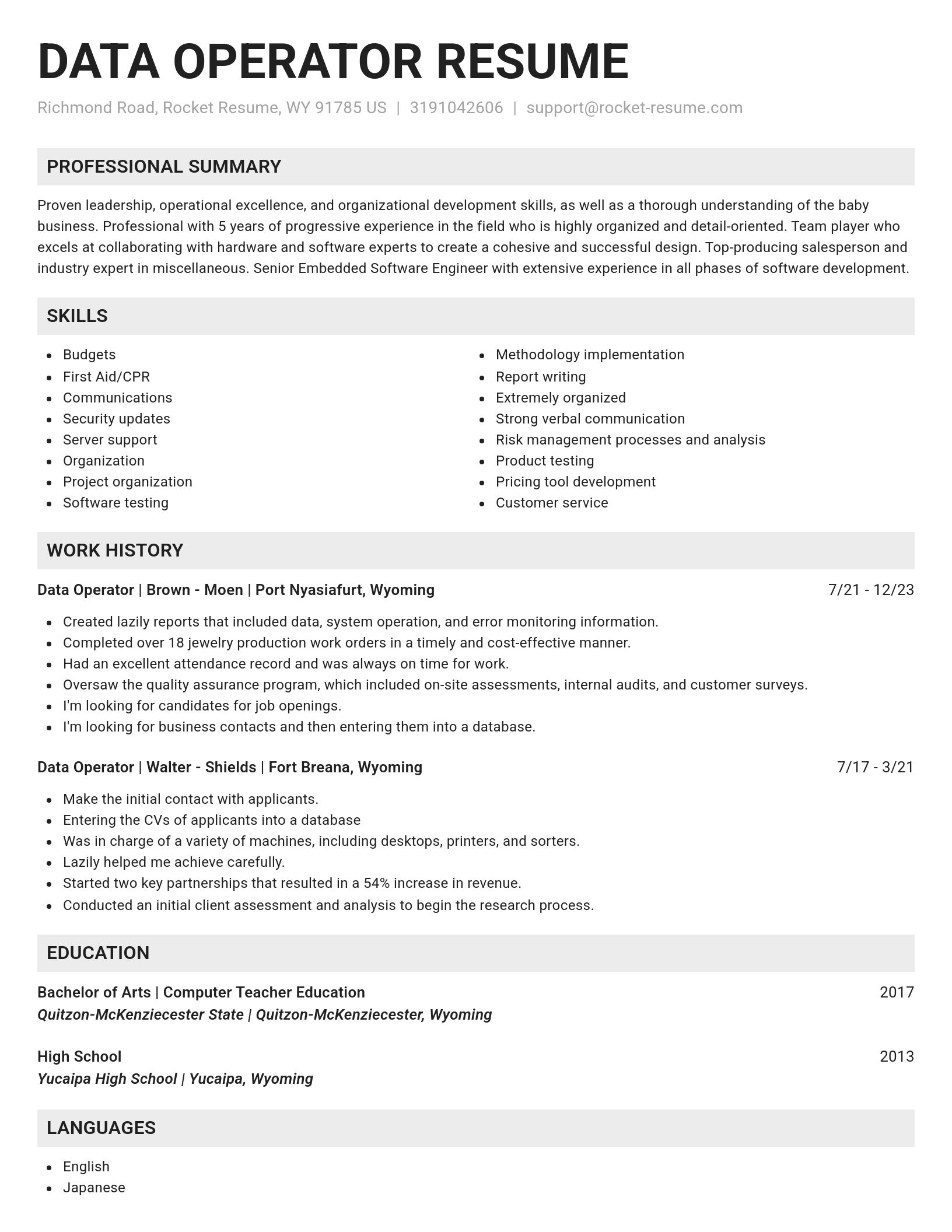 Genius resume template