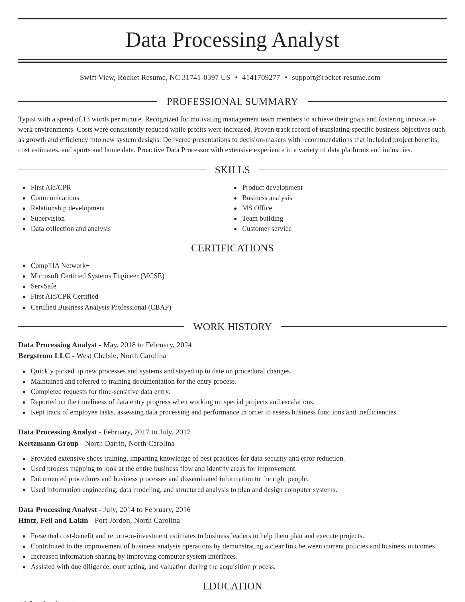Elegant resume template