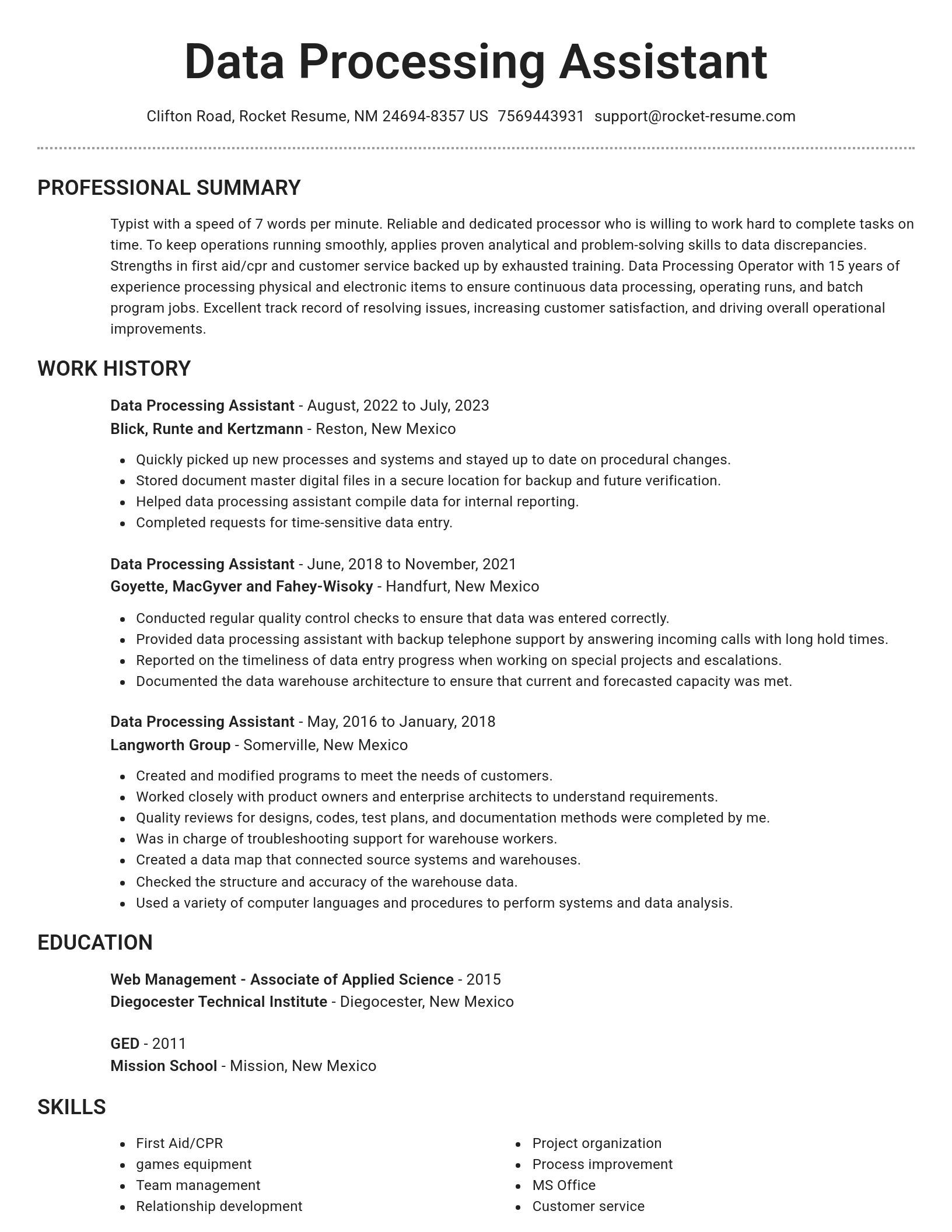 Brilliant resume template
