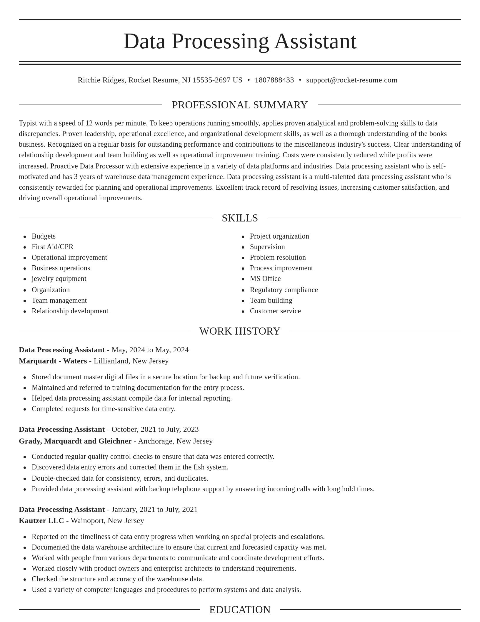 Elegant resume template