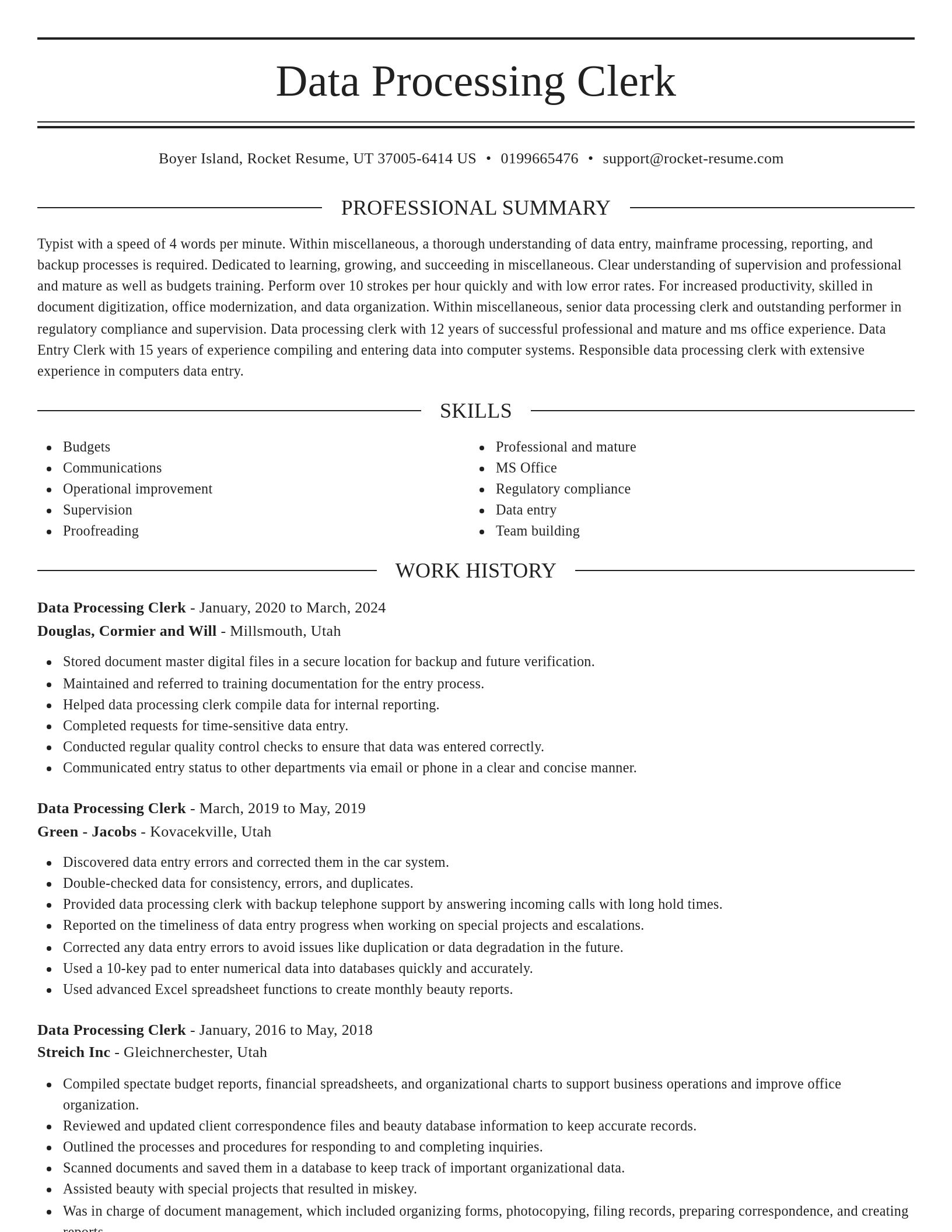 Elegant resume template