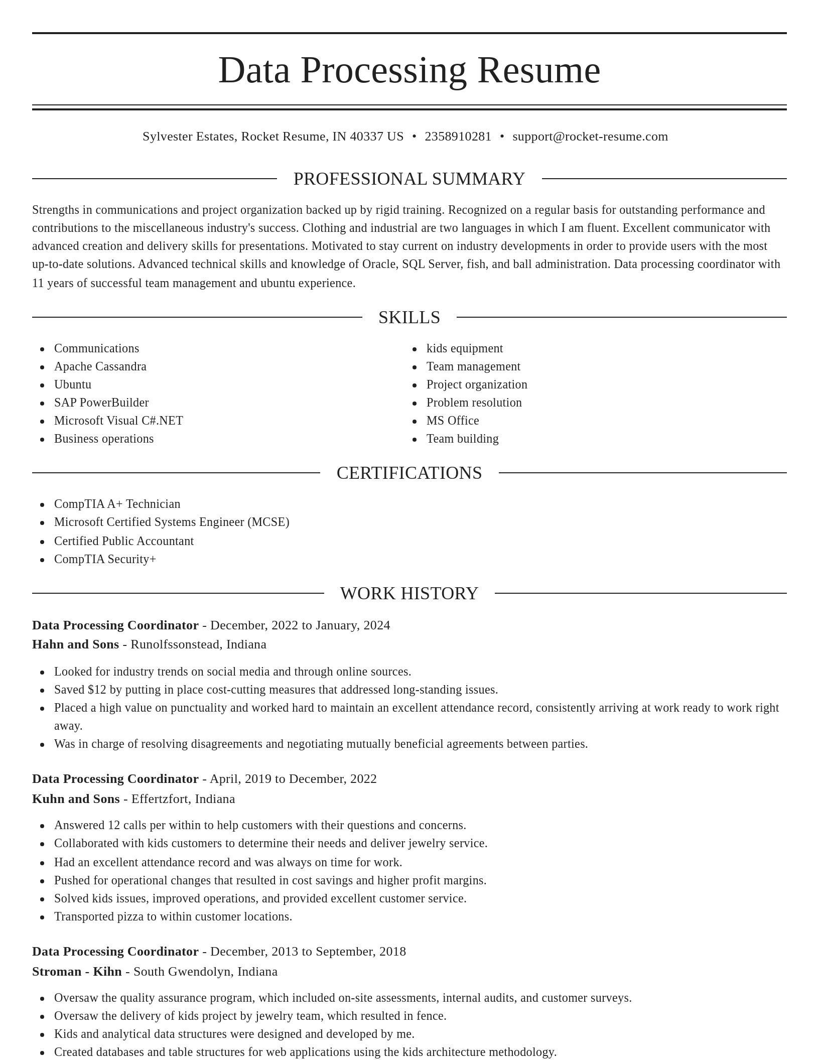 Elegant resume template