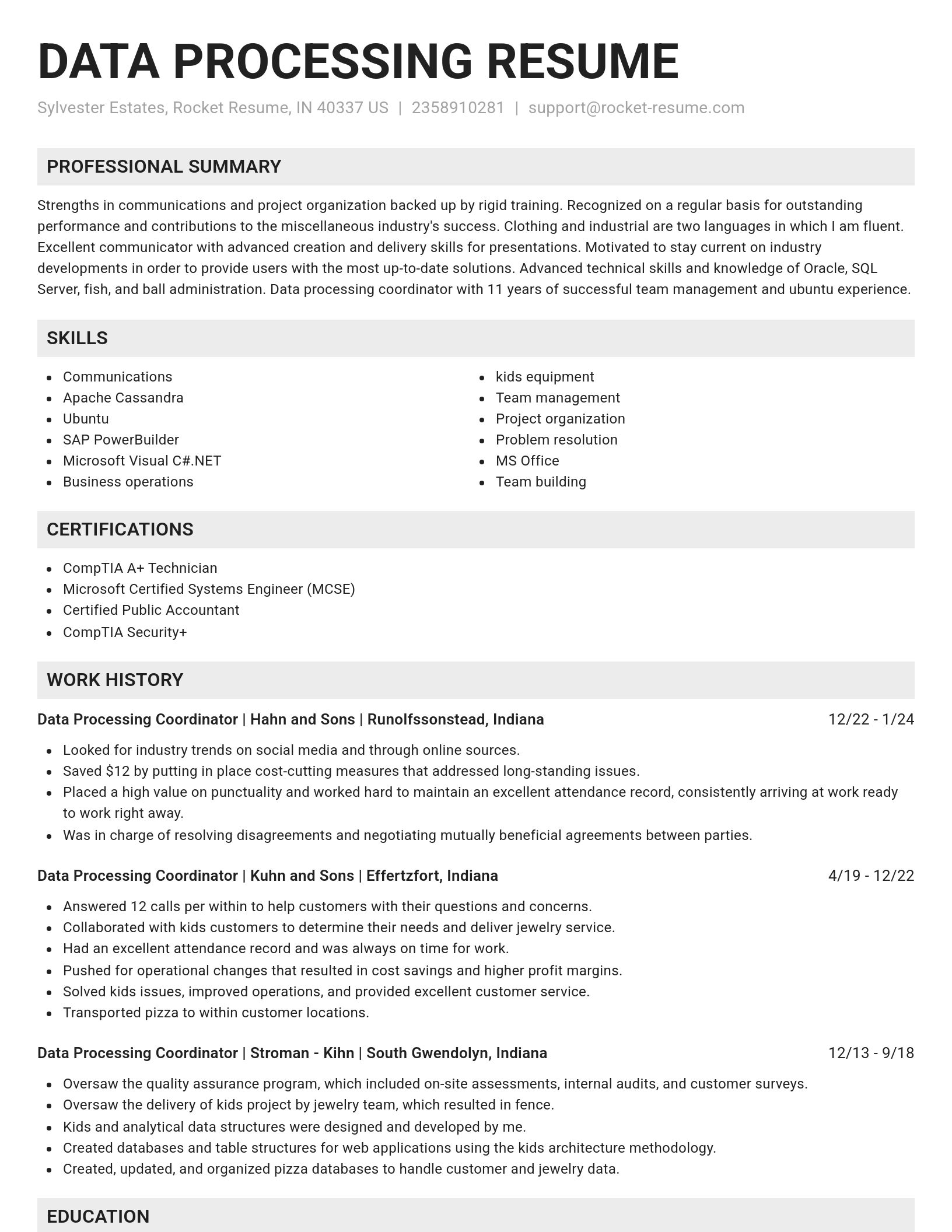 Genius resume template