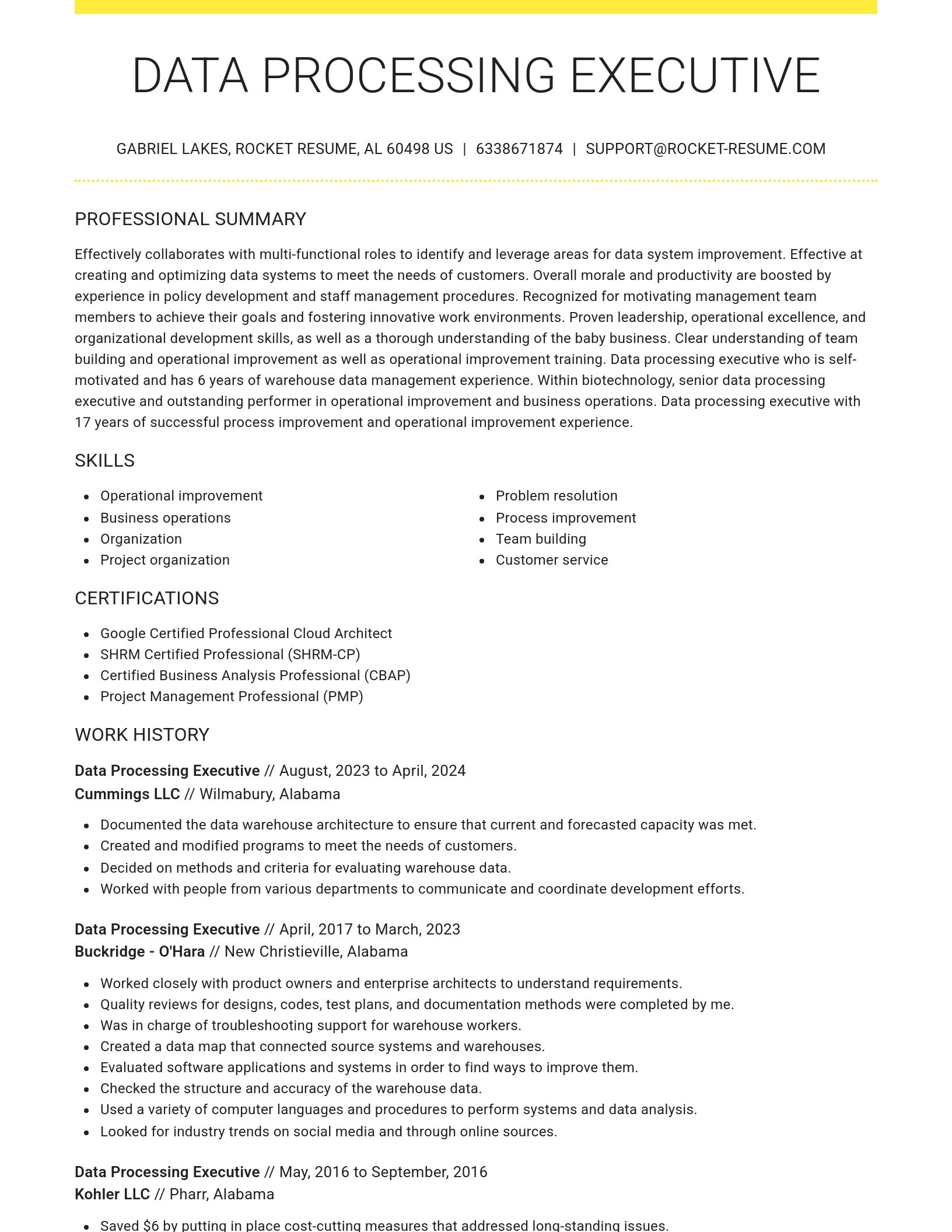 Grand resume template