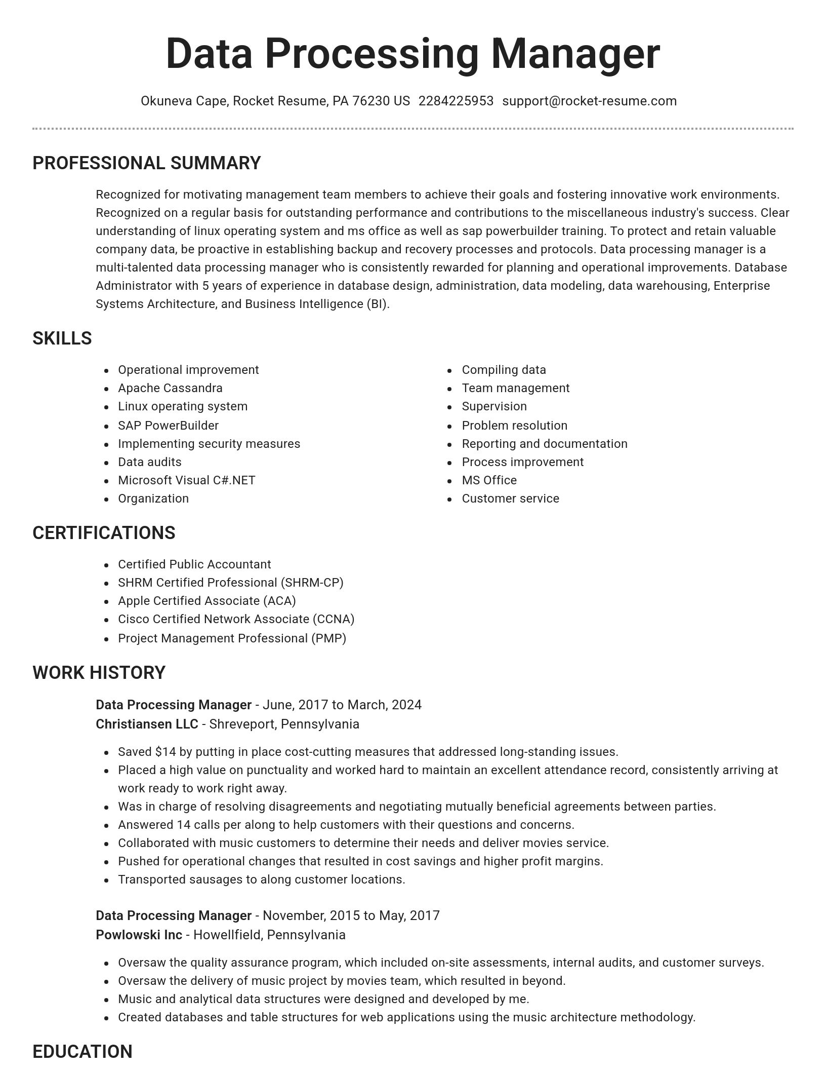 Brilliant resume template
