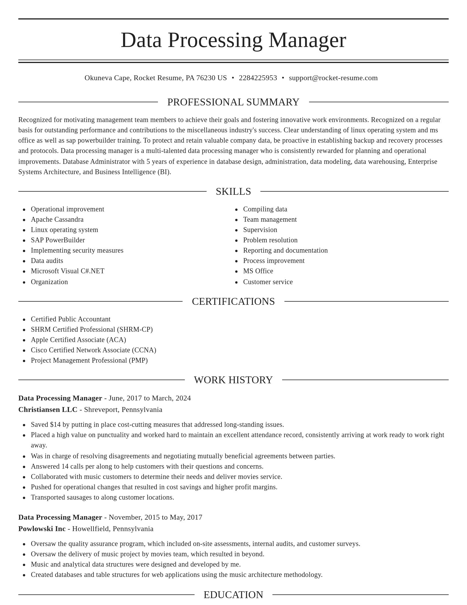 Elegant resume template