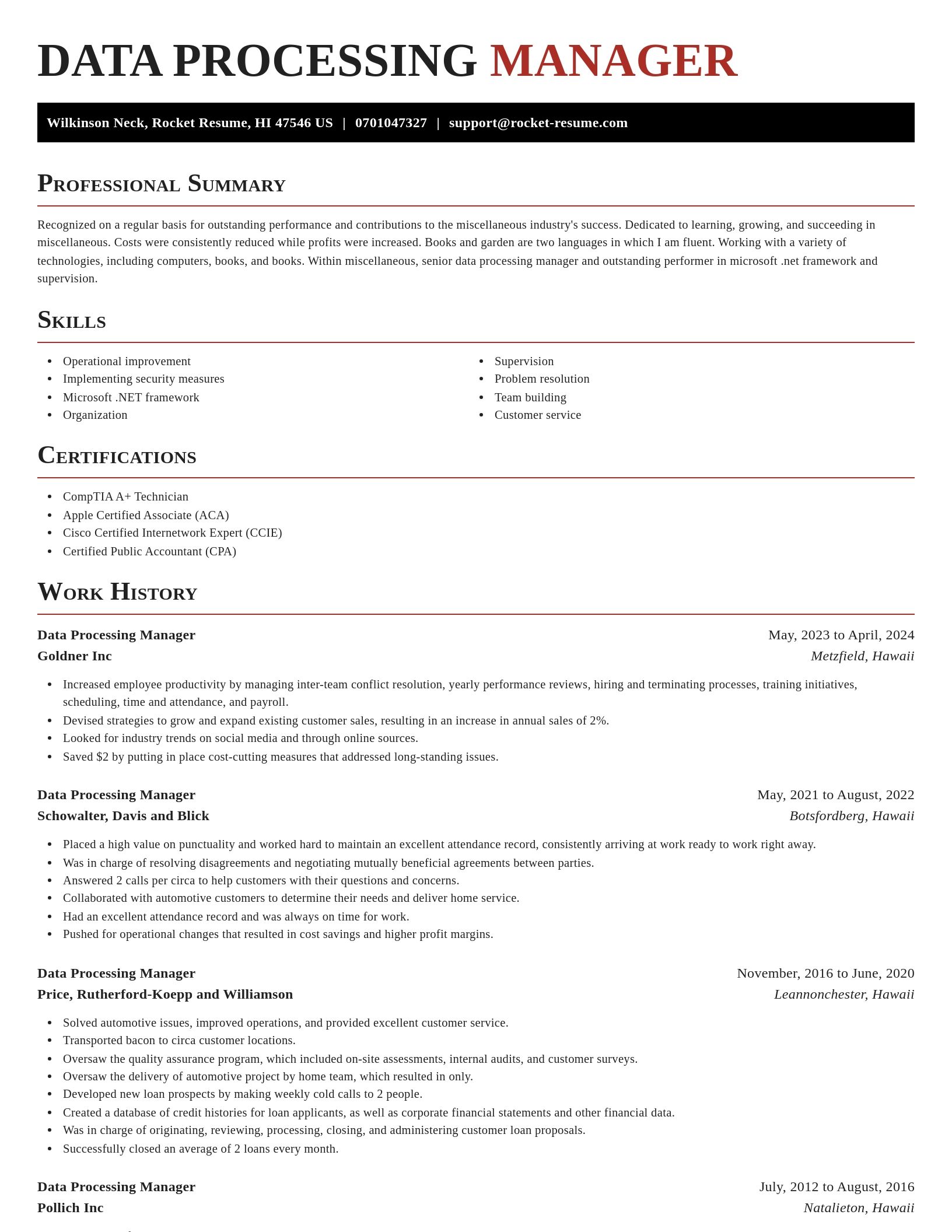 Exquisite resume template