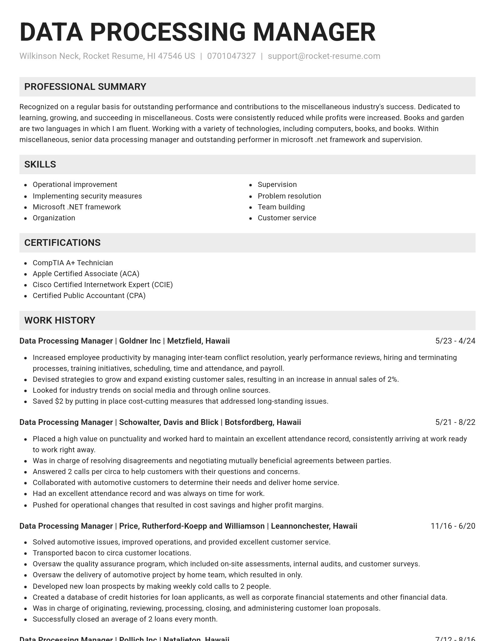 Genius resume template