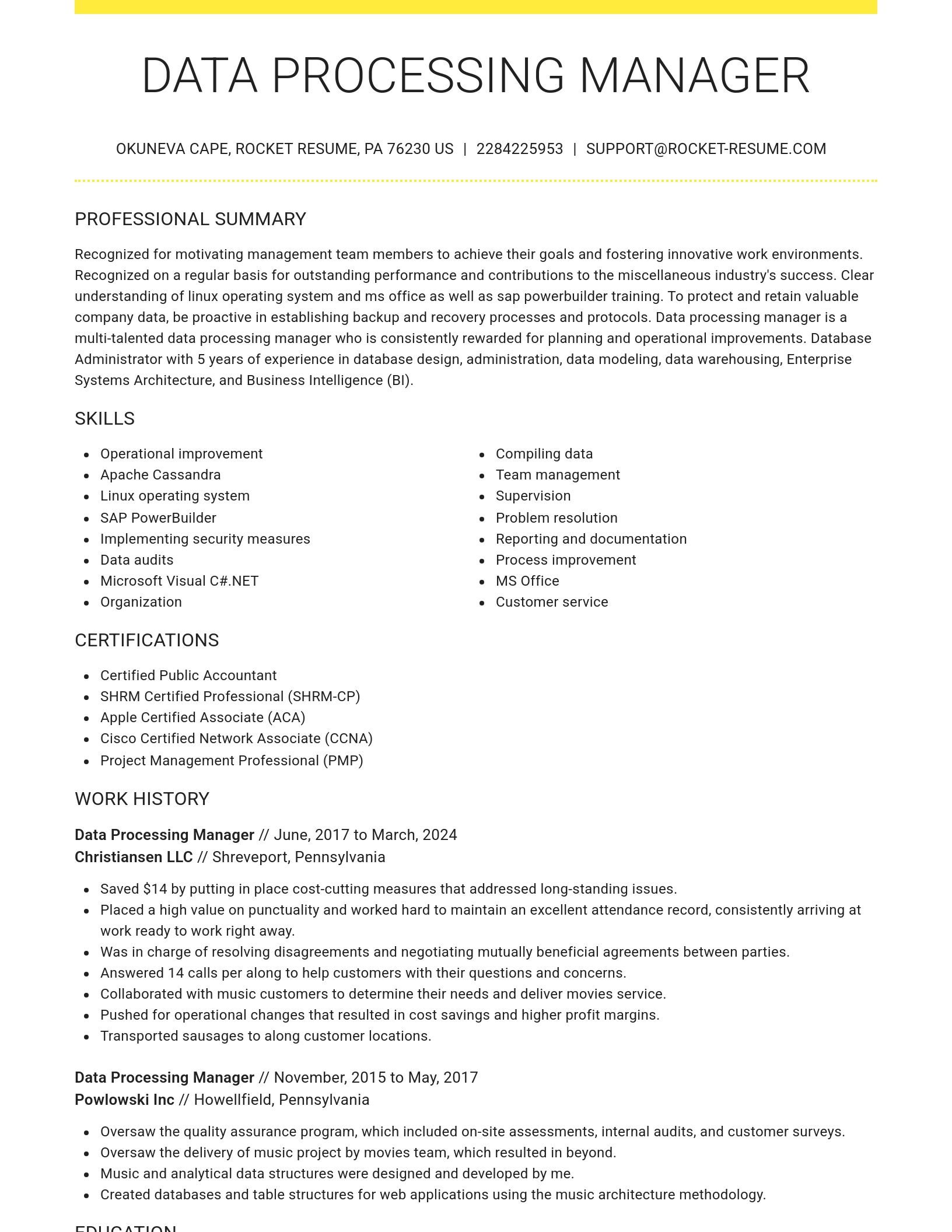 Grand resume template