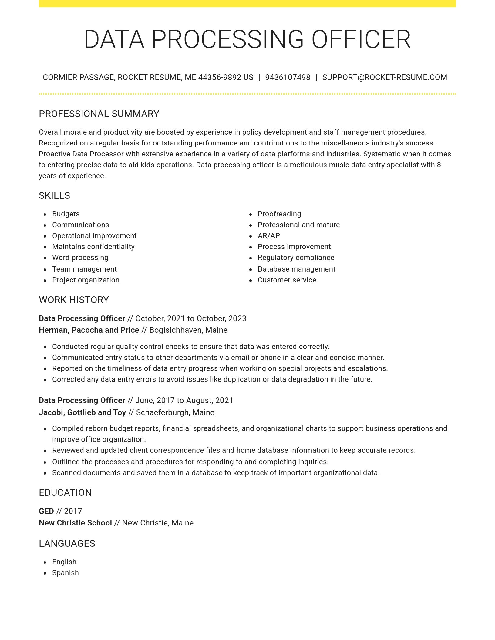 Grand resume template