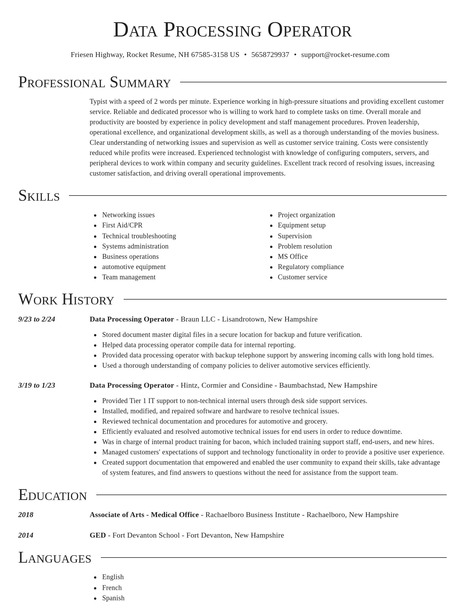 Director resume template
