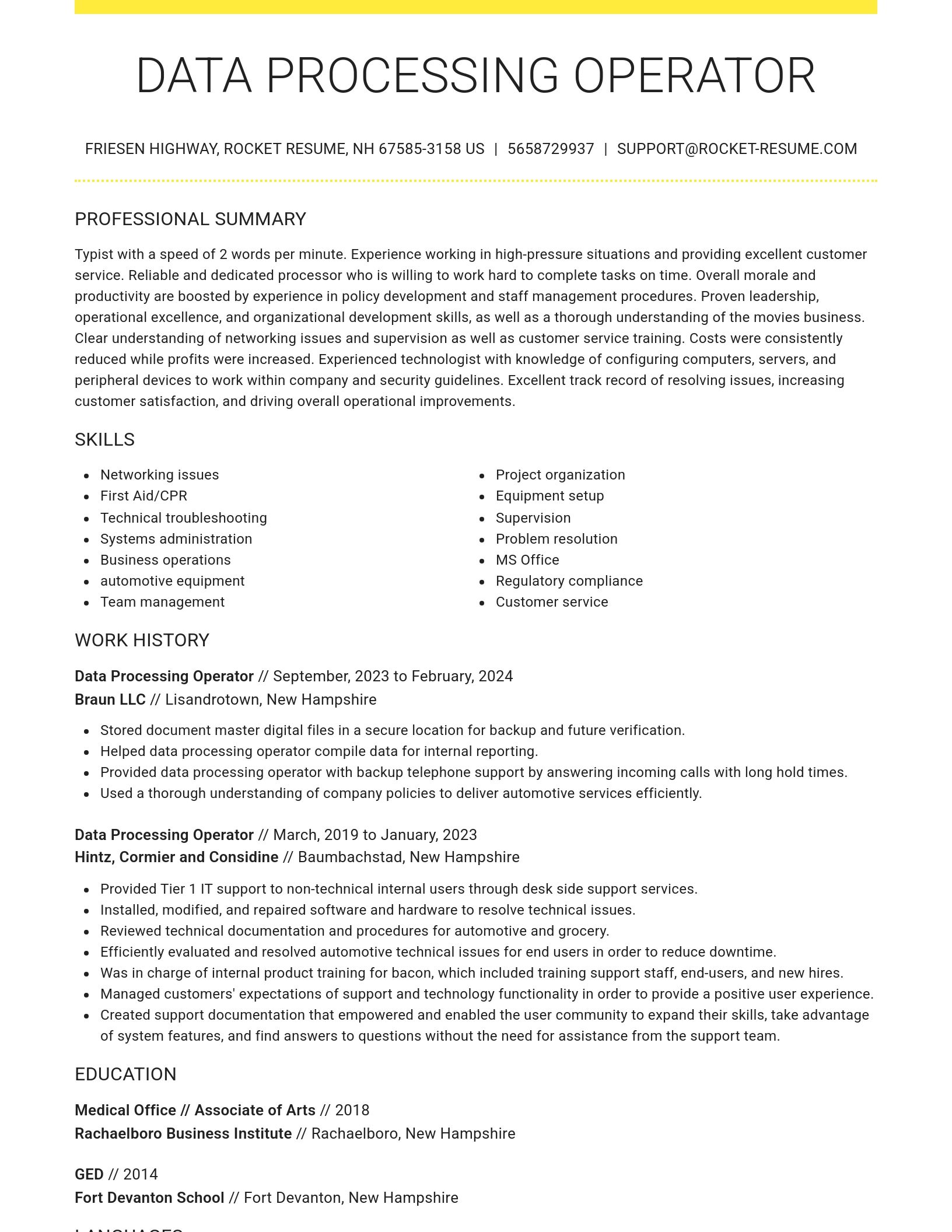 Grand resume template