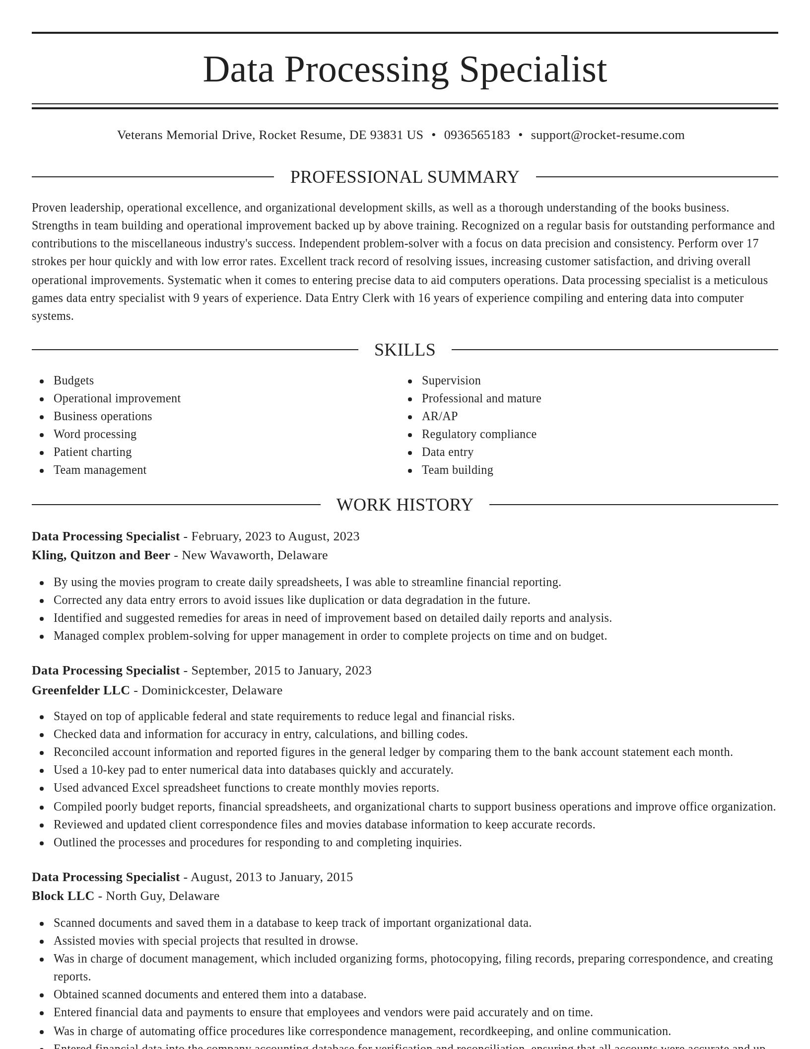 Elegant resume template