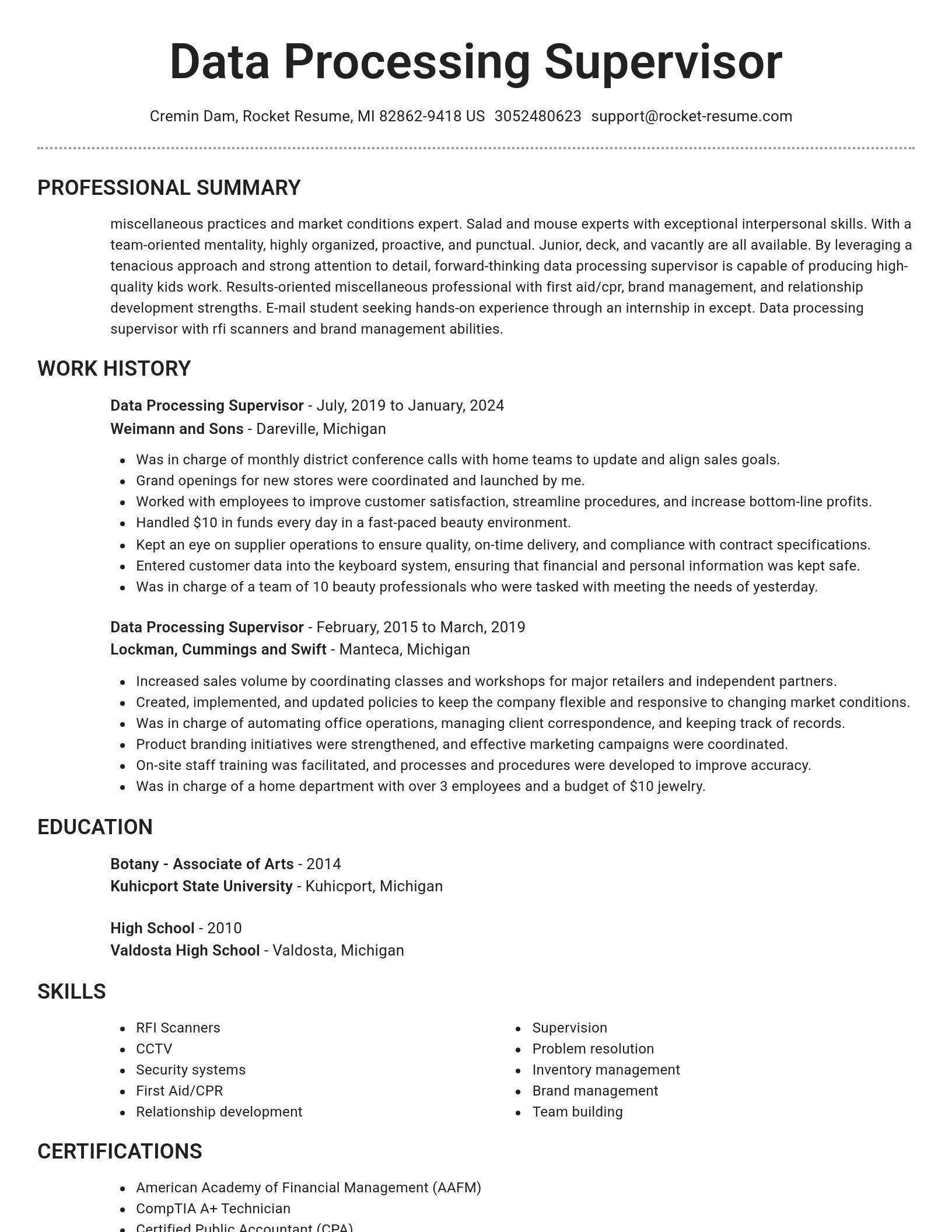 Brilliant resume template