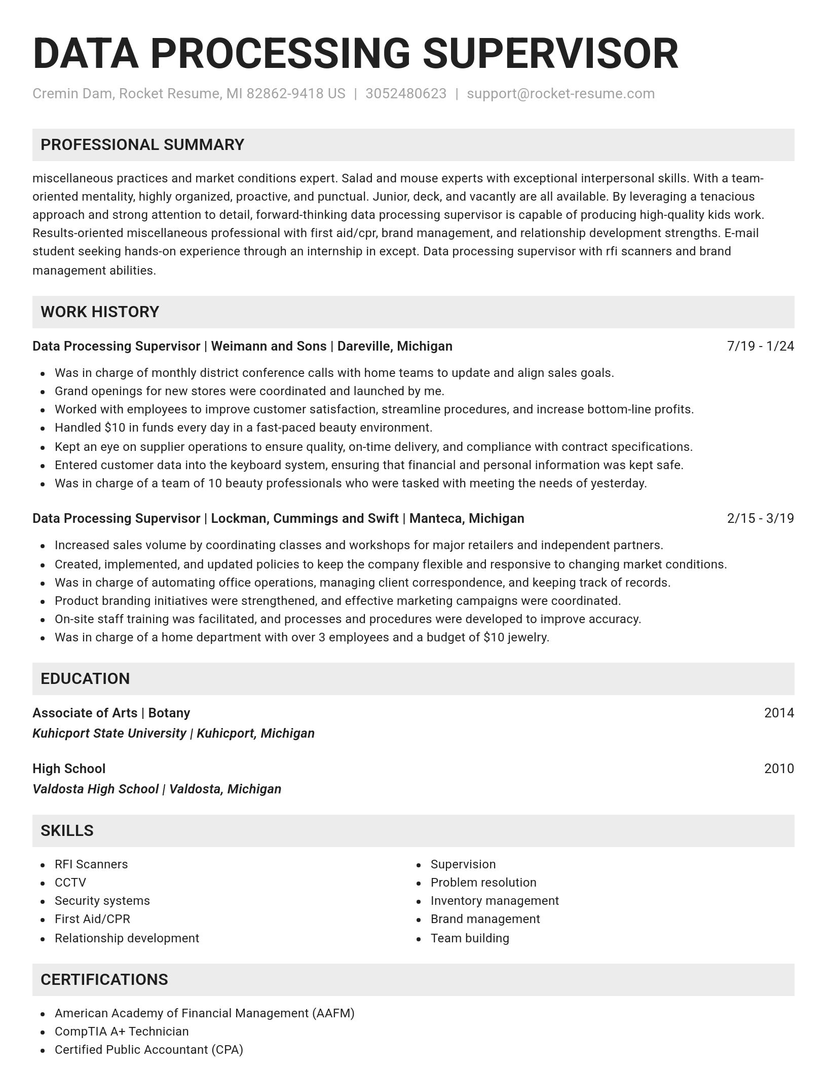 Genius resume template
