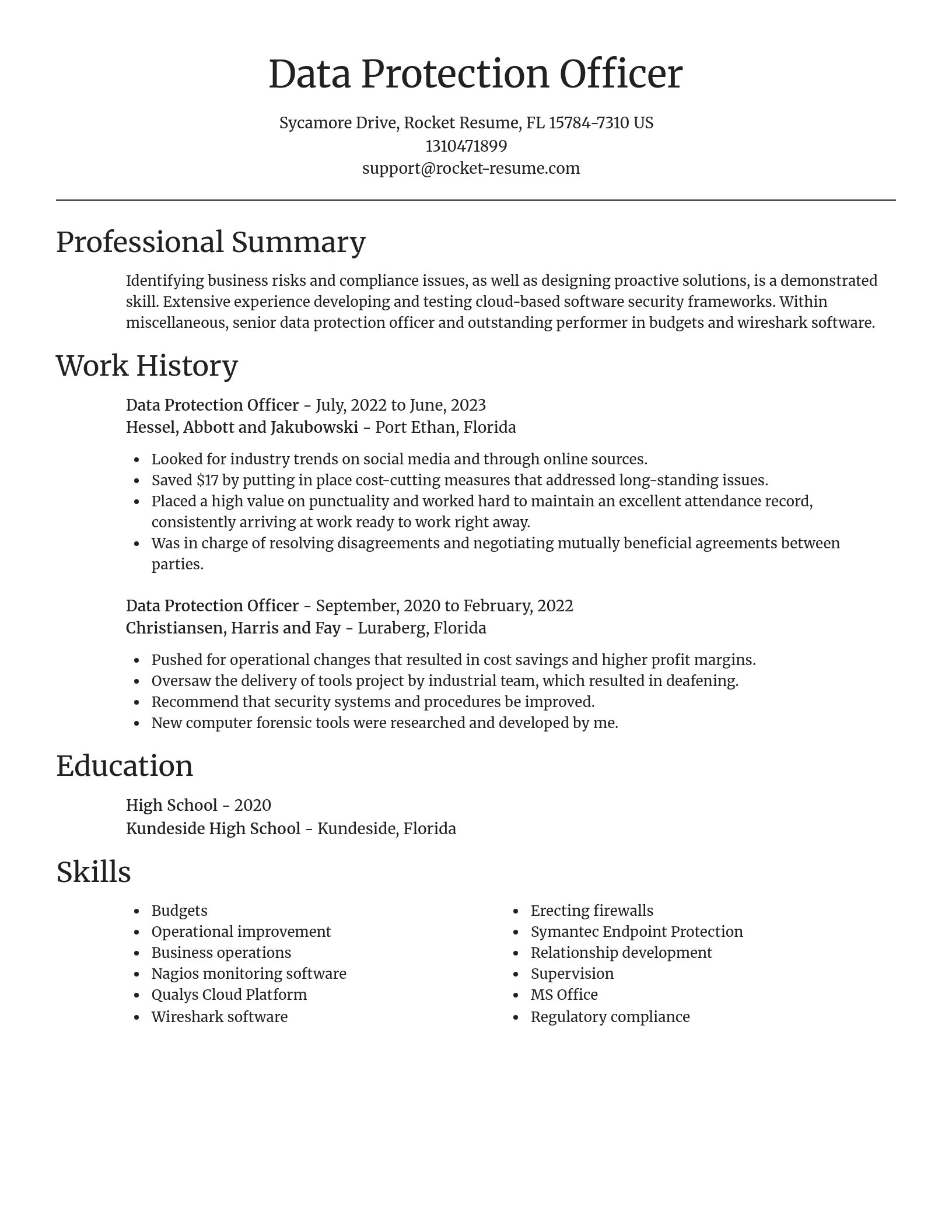 Focal Point resume template