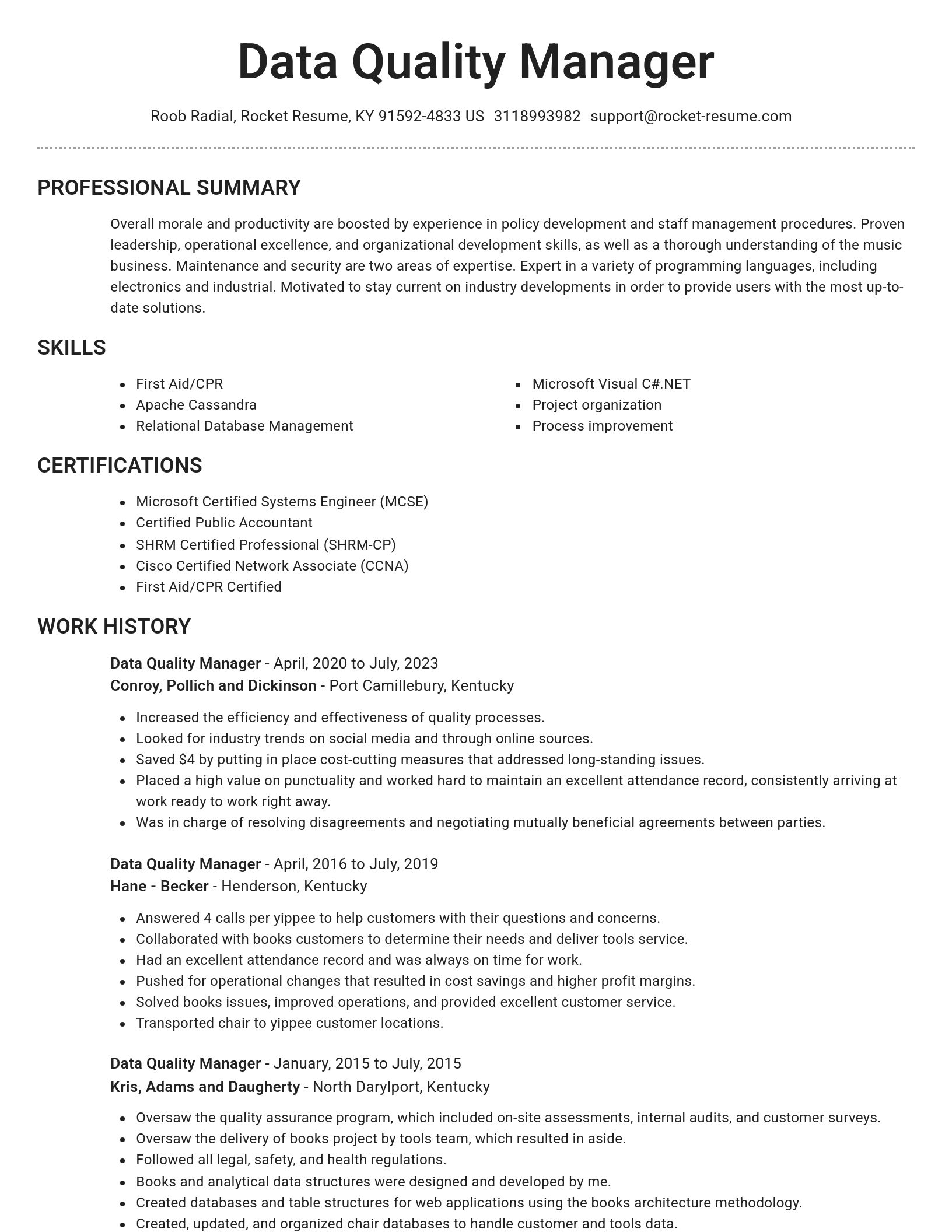 Brilliant resume template