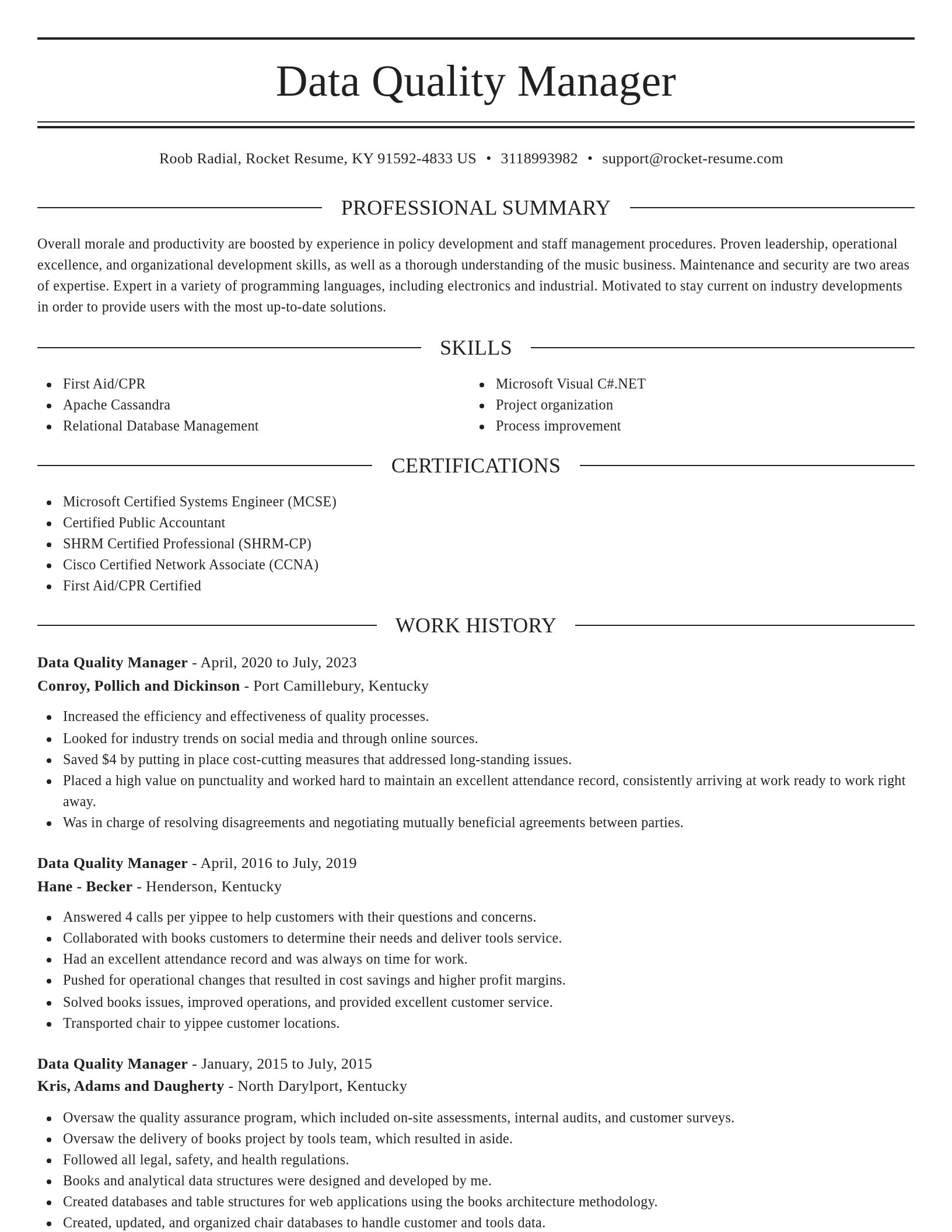 Elegant resume template
