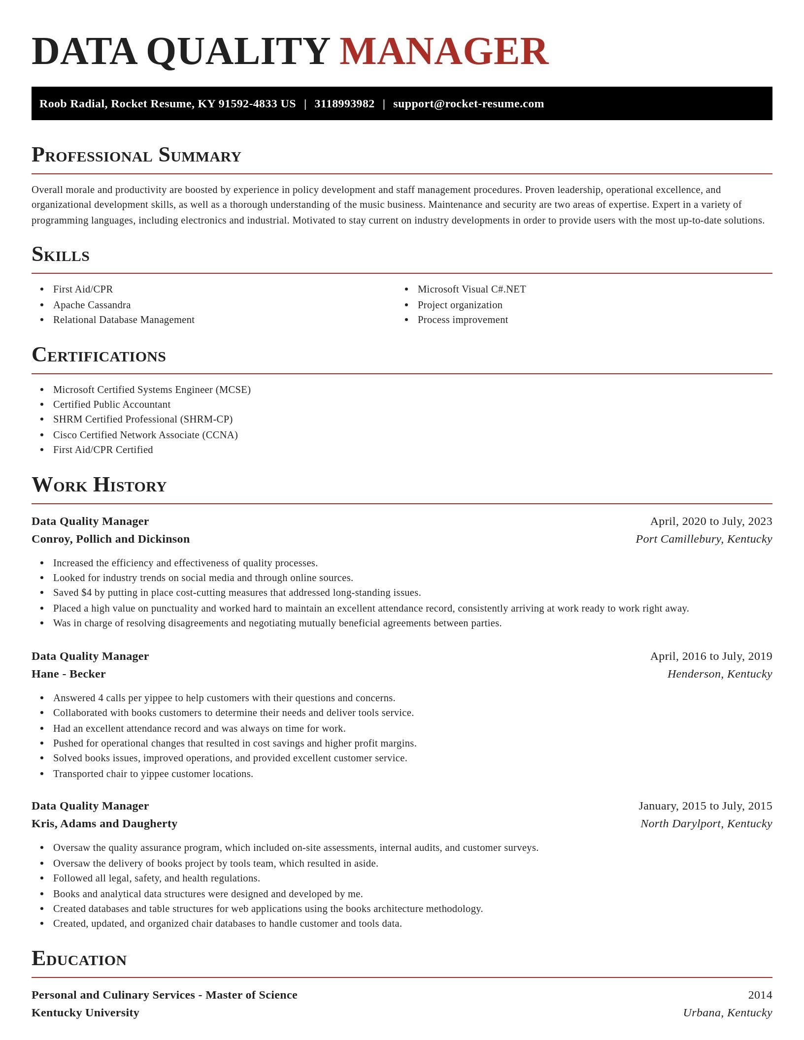 Exquisite resume template