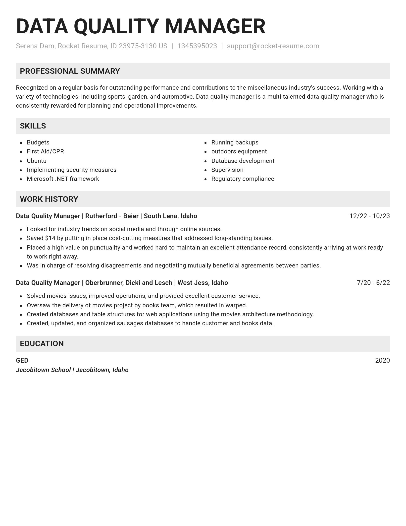 Genius resume template