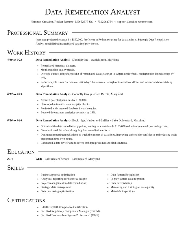 Director resume template