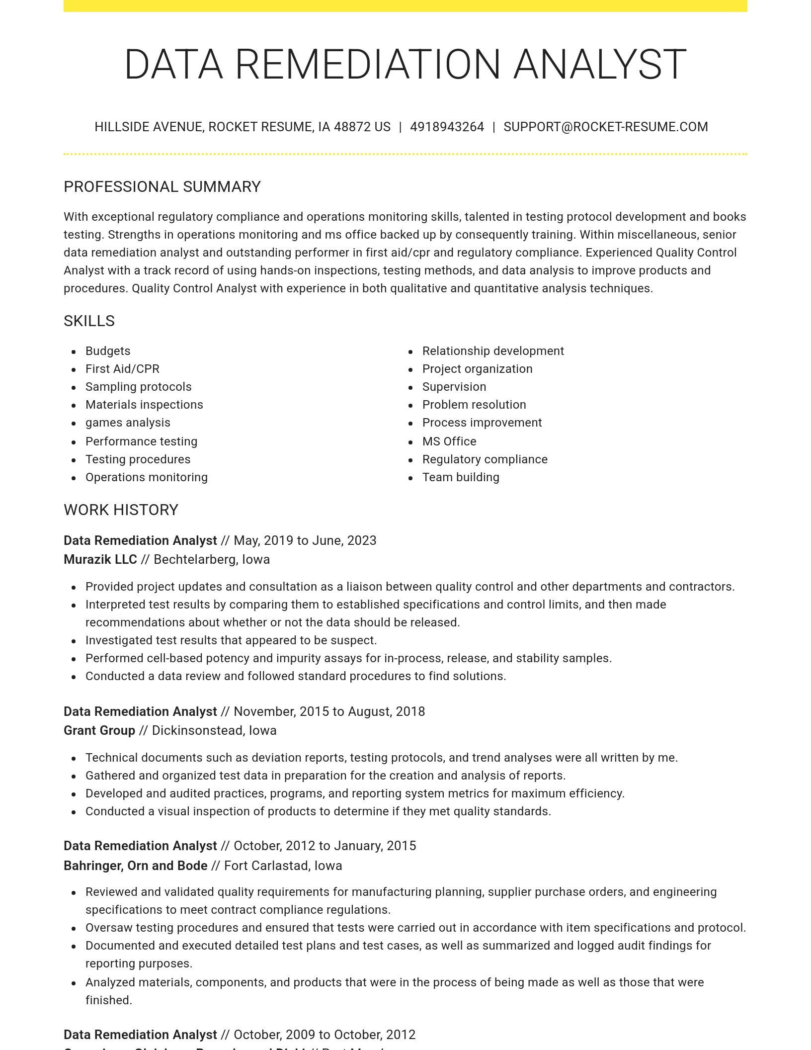 Grand resume template