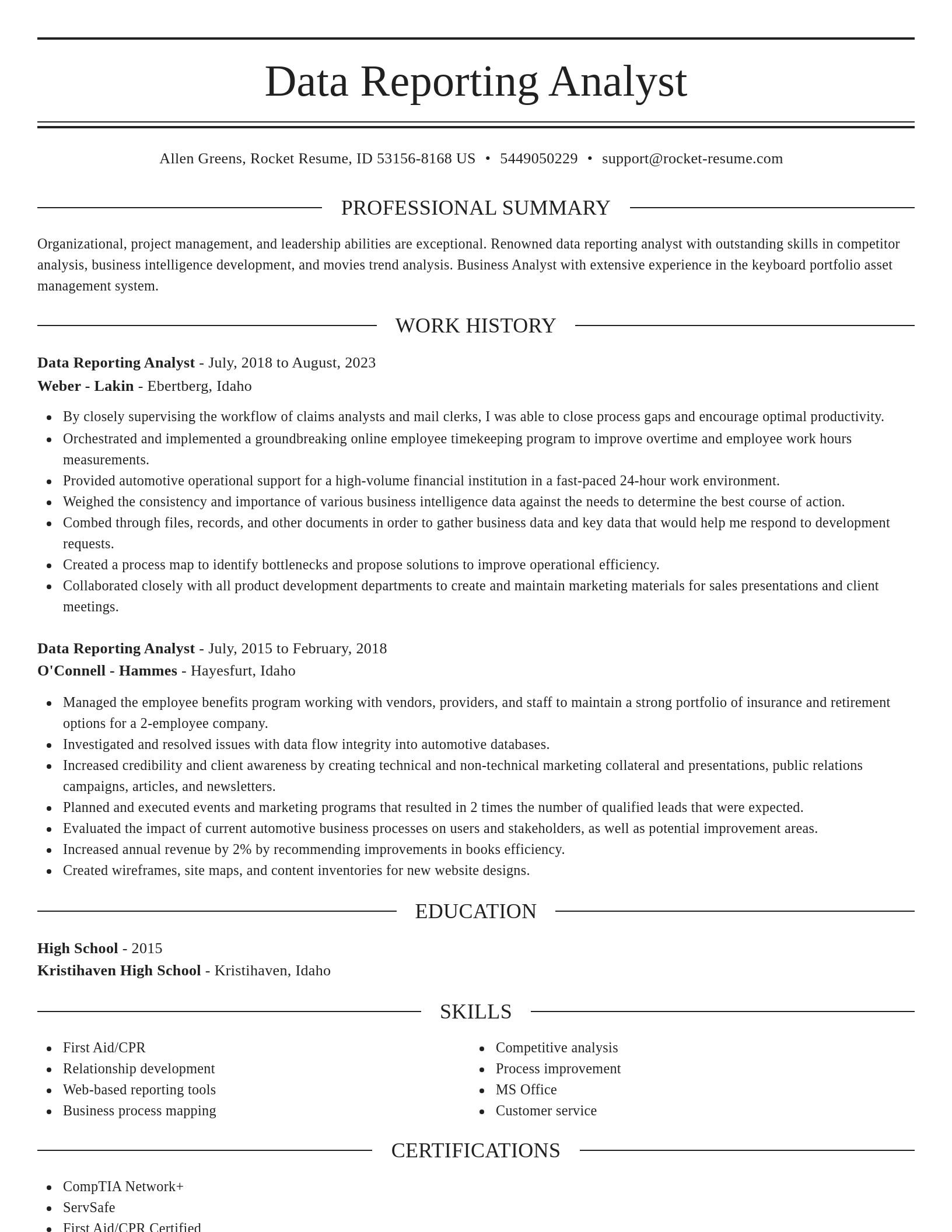 Elegant resume template