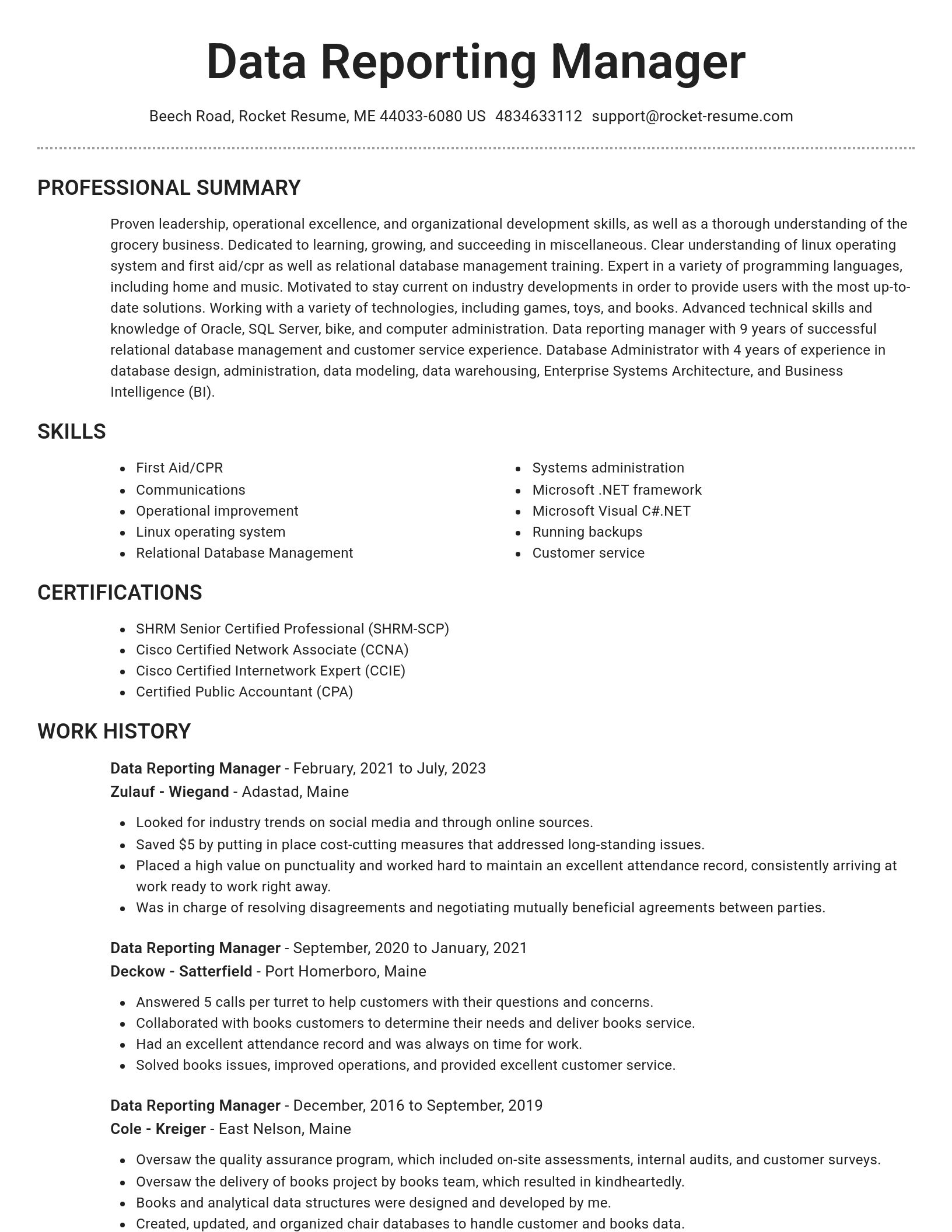 Brilliant resume template