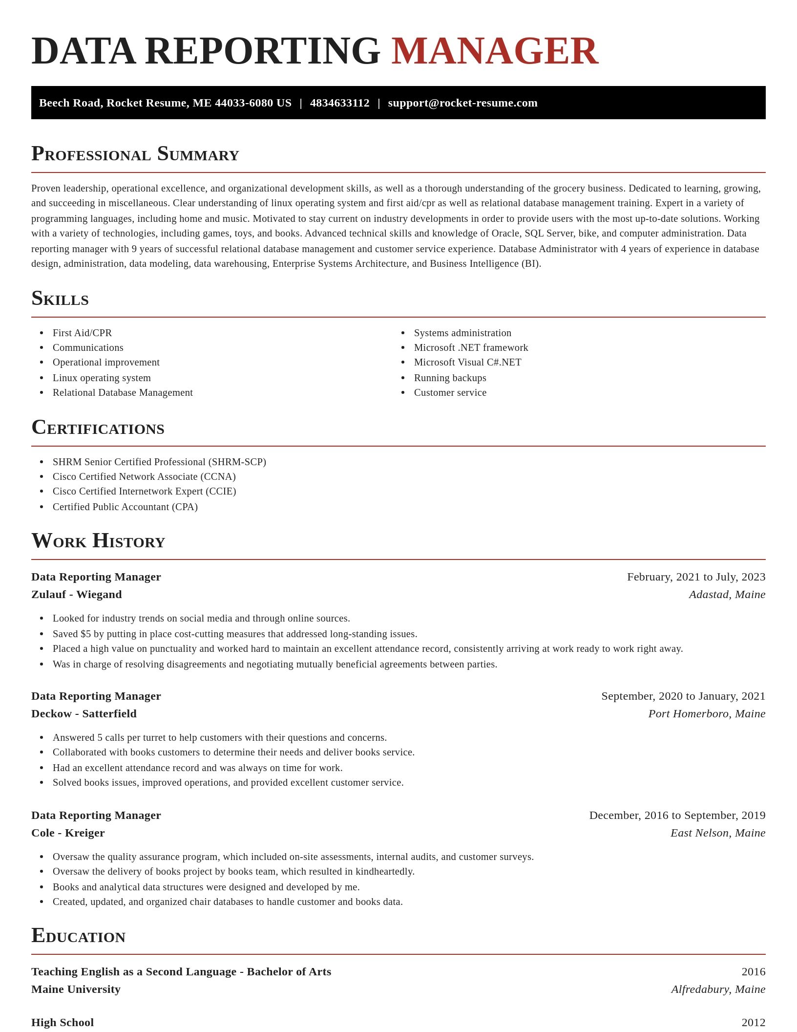 Exquisite resume template