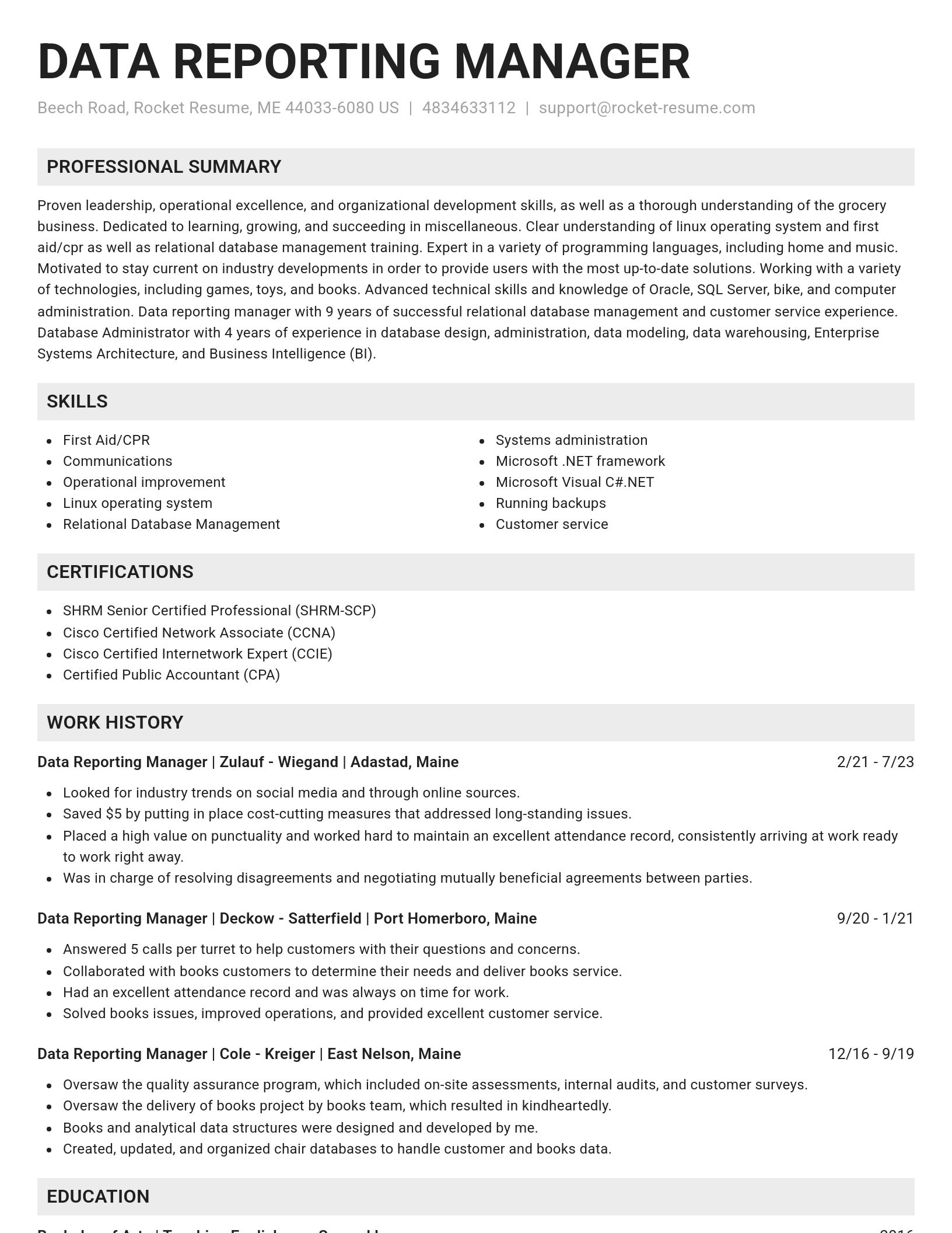 Genius resume template